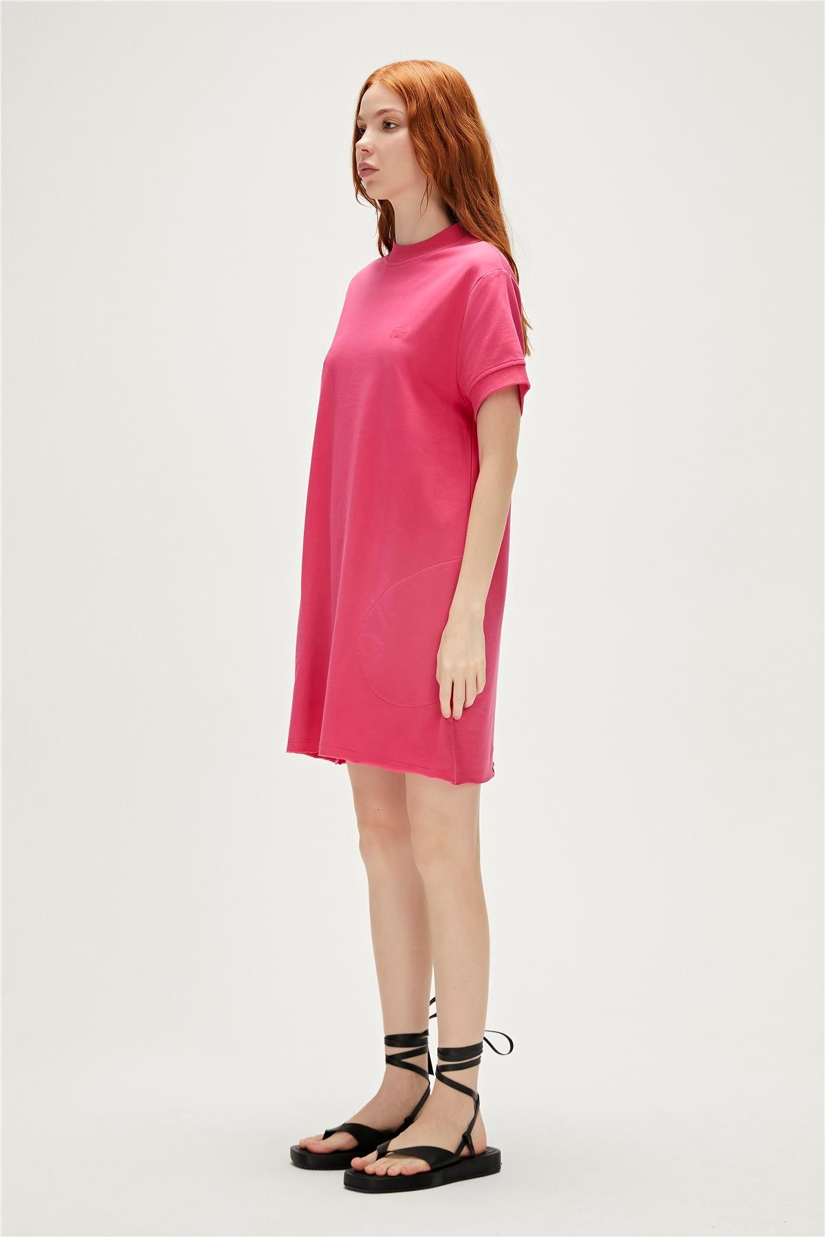 Lily Dress Pudra Pembe Kadın Elbise T-Shirt