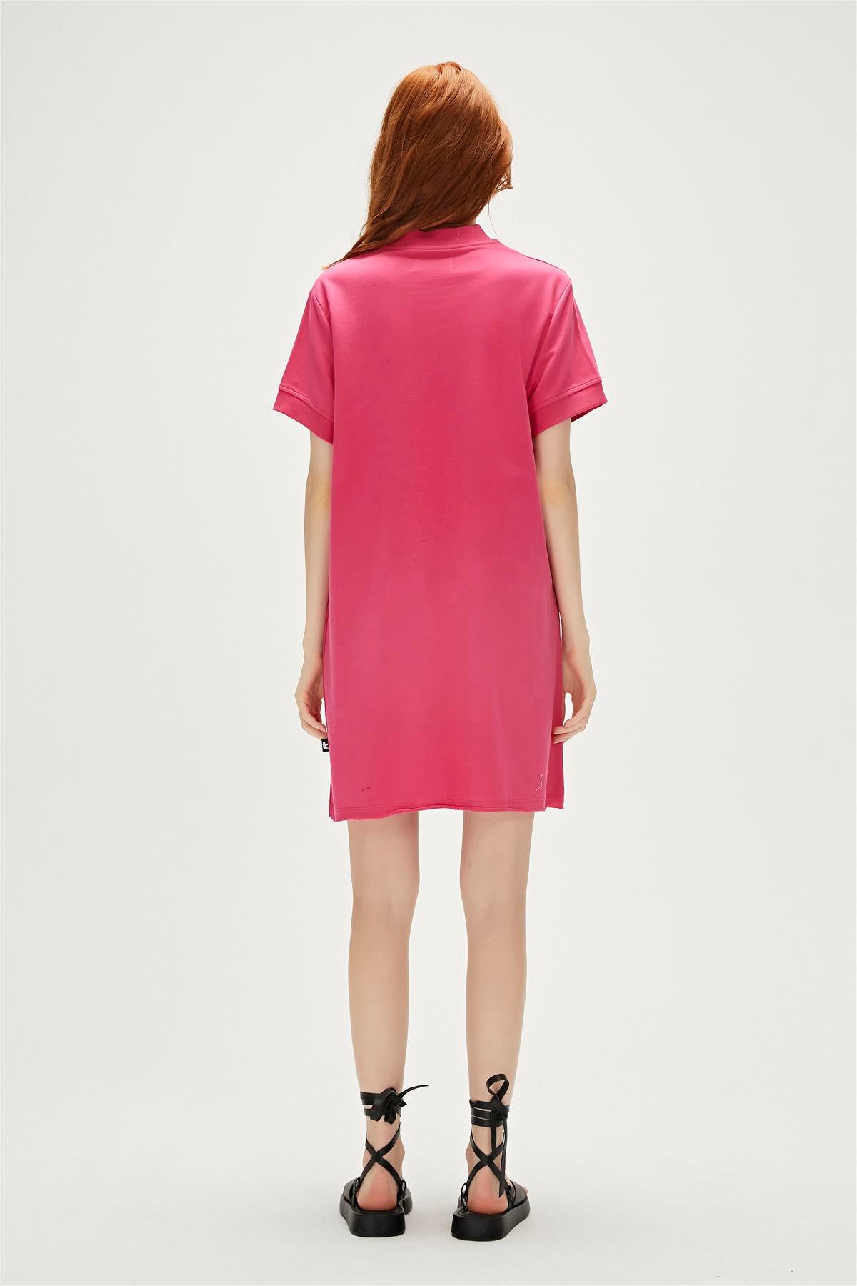 Lily Dress Pudra Pembe Kadın Elbise T-Shirt