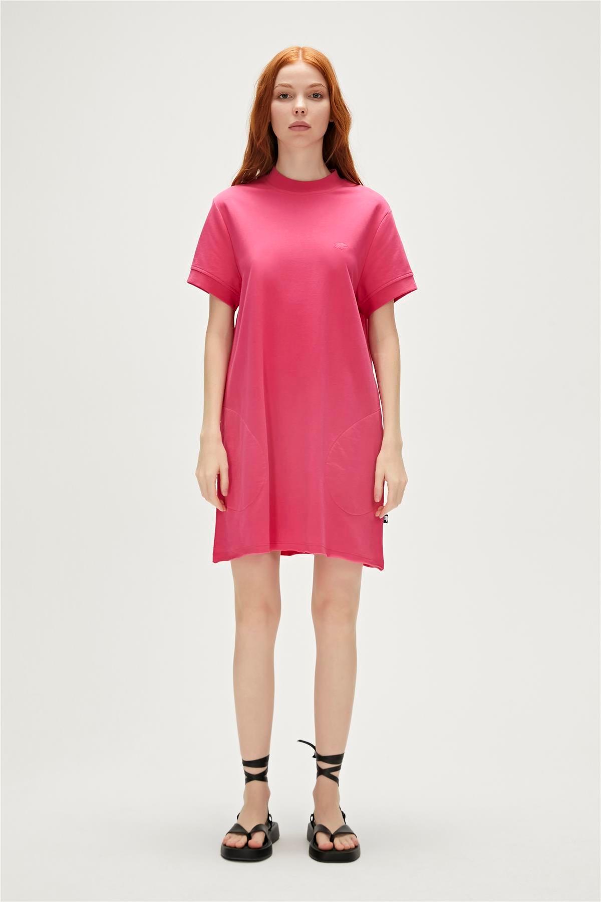 Lily Dress Pudra Pembe Kadın Elbise T-Shirt