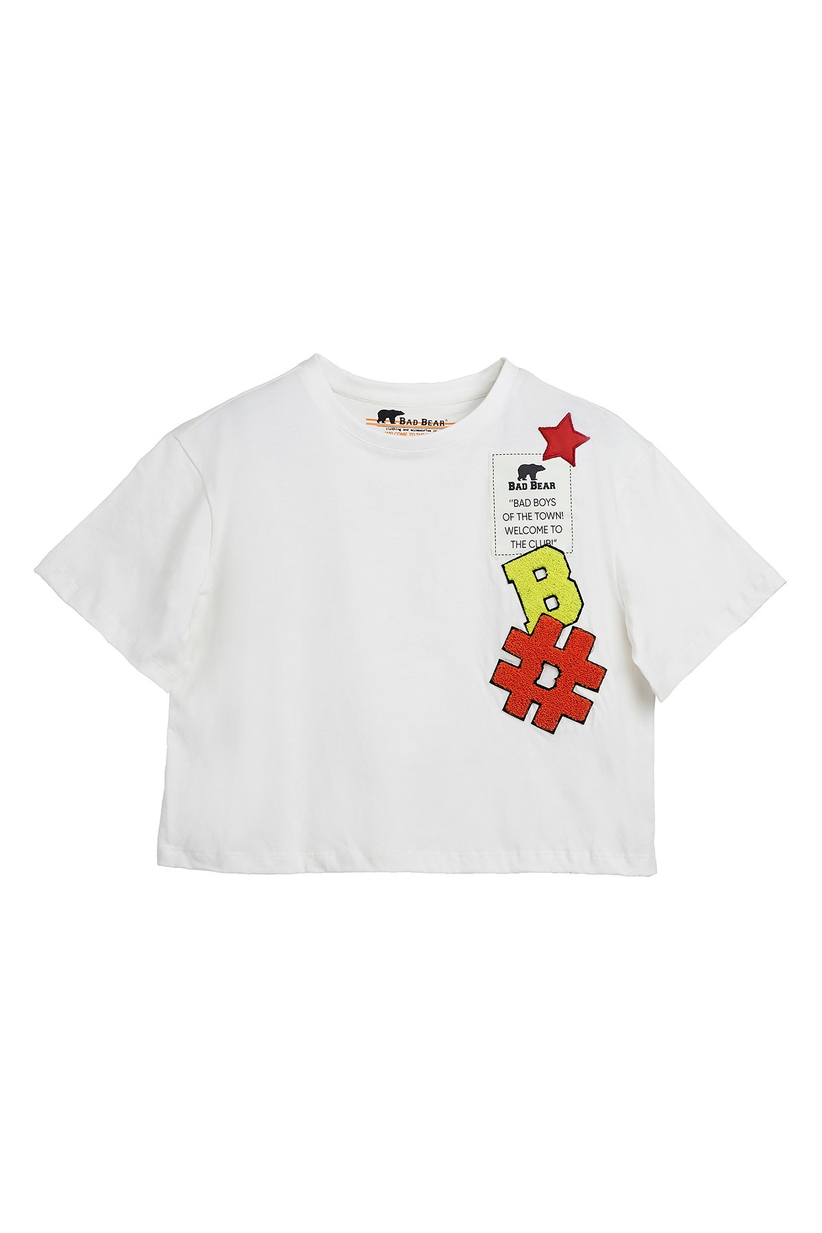 LILY T-SHIRT JR PATCHED T-SHIRT OFF-WHITE  GIRL T-SHIRT LILY T-SHIRT JRLILY T-SHIRT JR