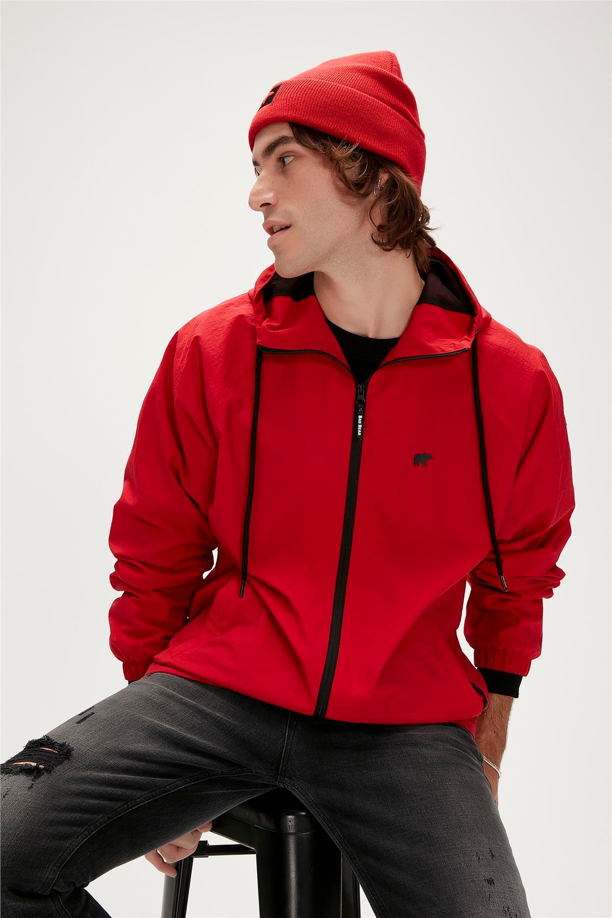 Linea Crimson Red Men's Windbreaker