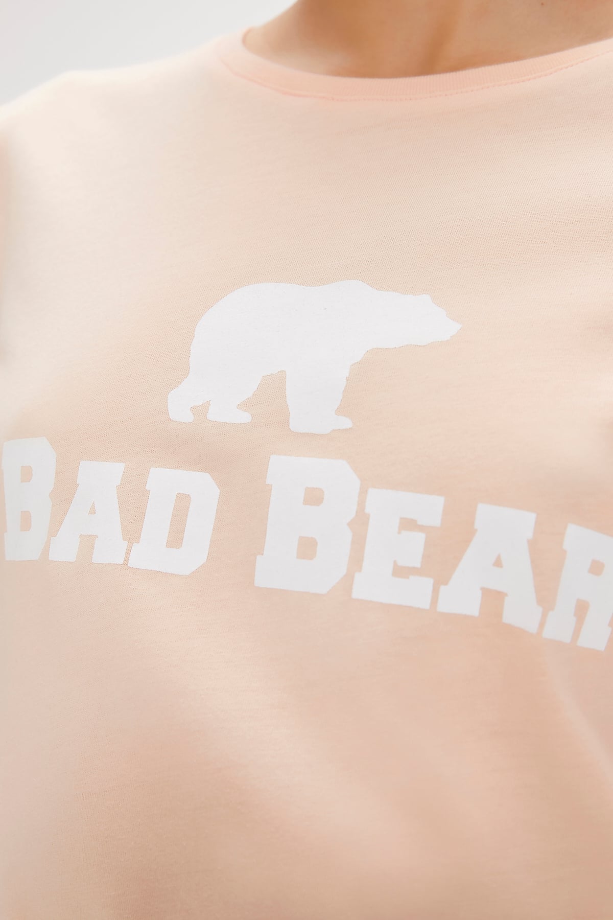 Logo Tee Pembe Logo Baskılı Basic Kadın Tişört