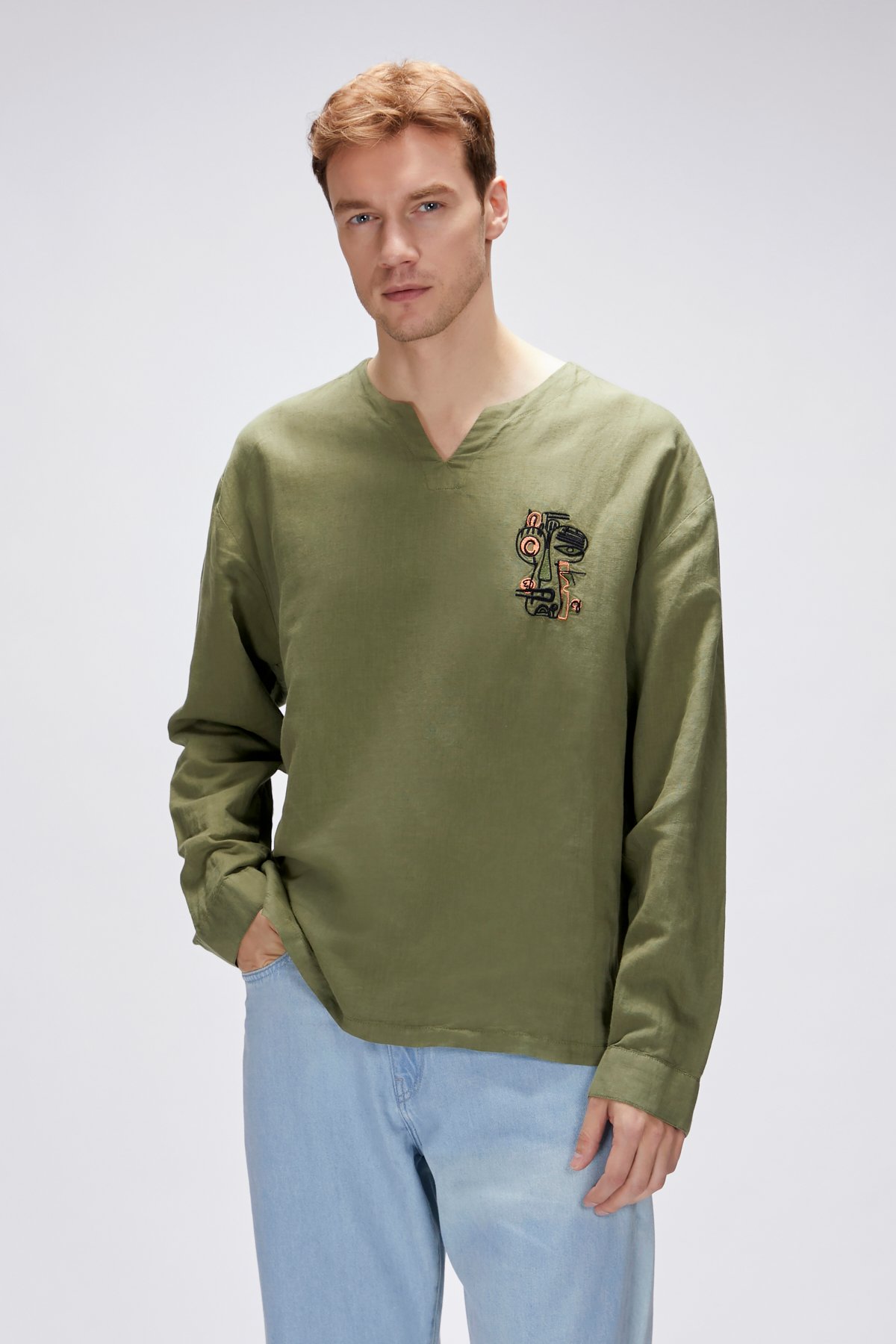 Loyd Haki Erkek Gömlek