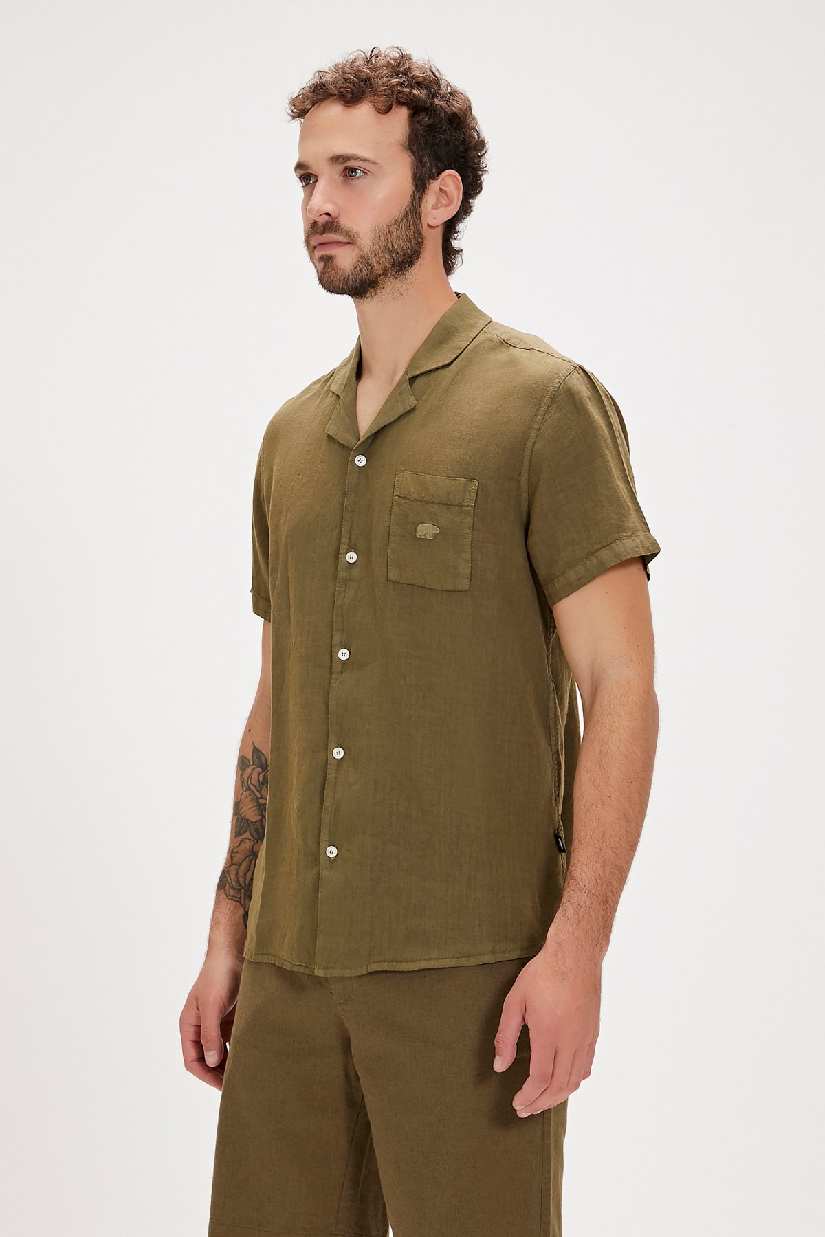 Lyne Khaki Men's Shirt