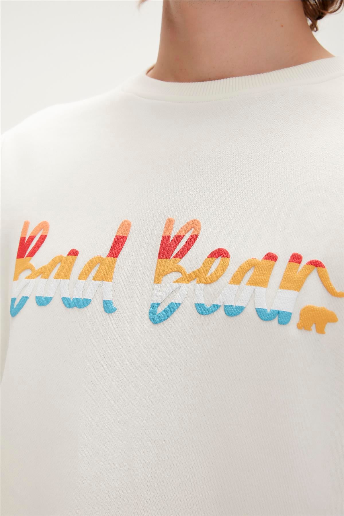 MANUSCRIPT CREWNECK BEYAZ