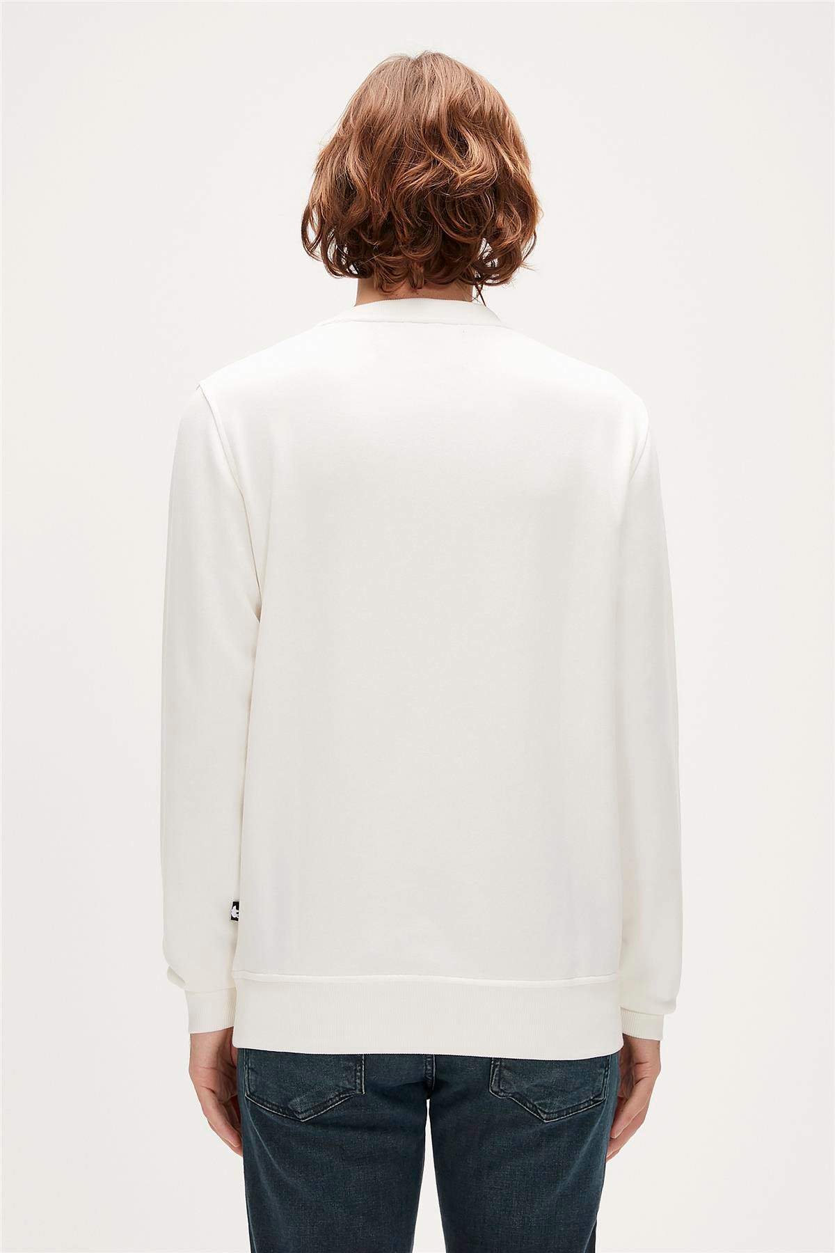 MANUSCRIPT CREWNECK BEYAZ