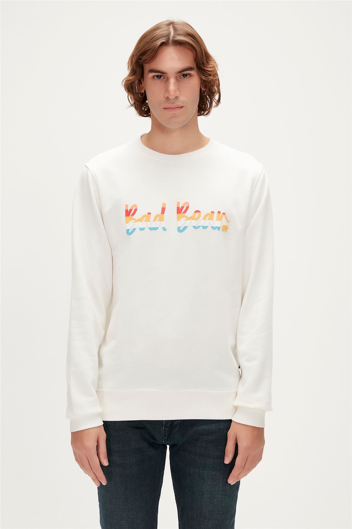 MANUSCRIPT CREWNECK BEYAZ