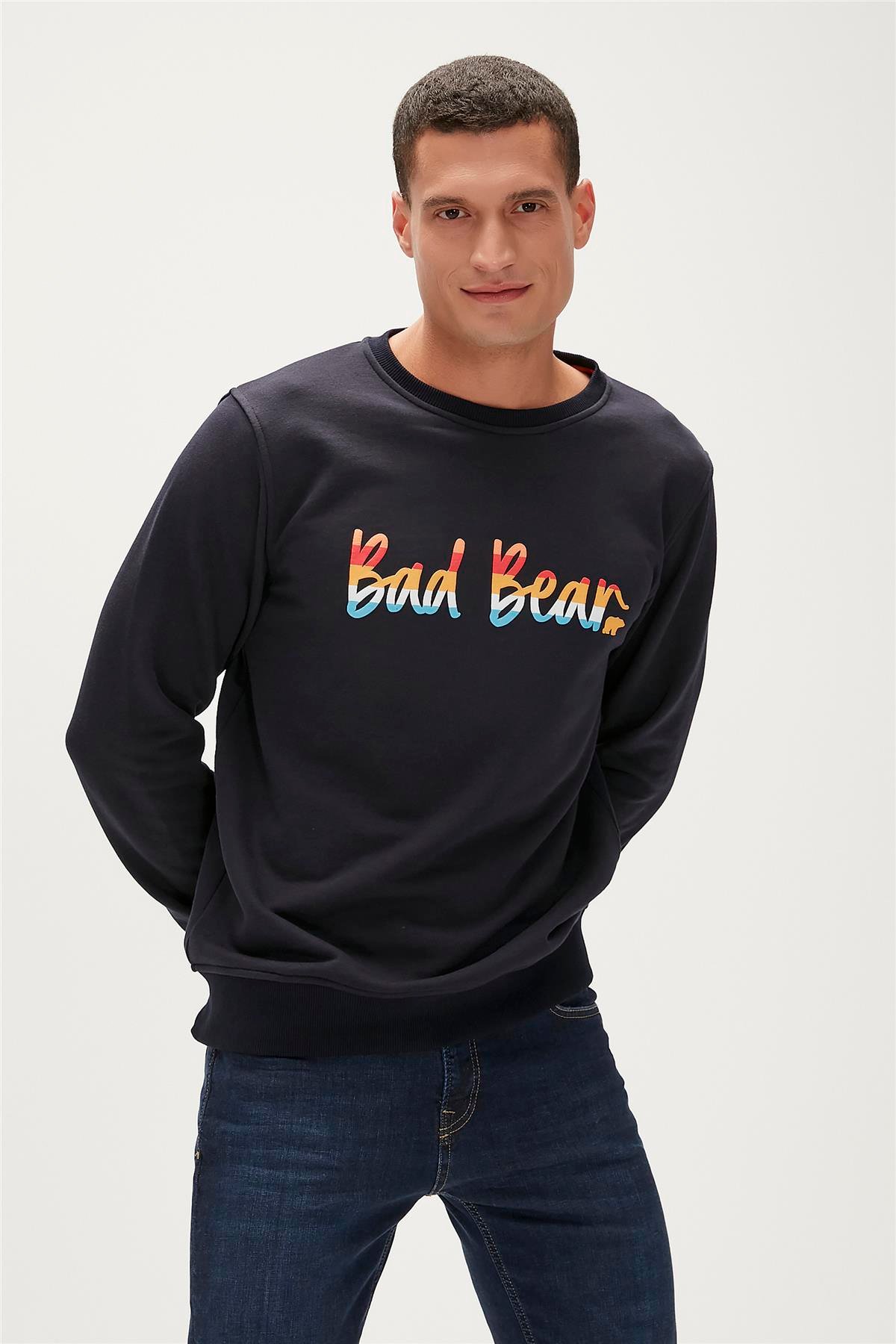 MANUSCRIPT CREWNECK LACİVERT