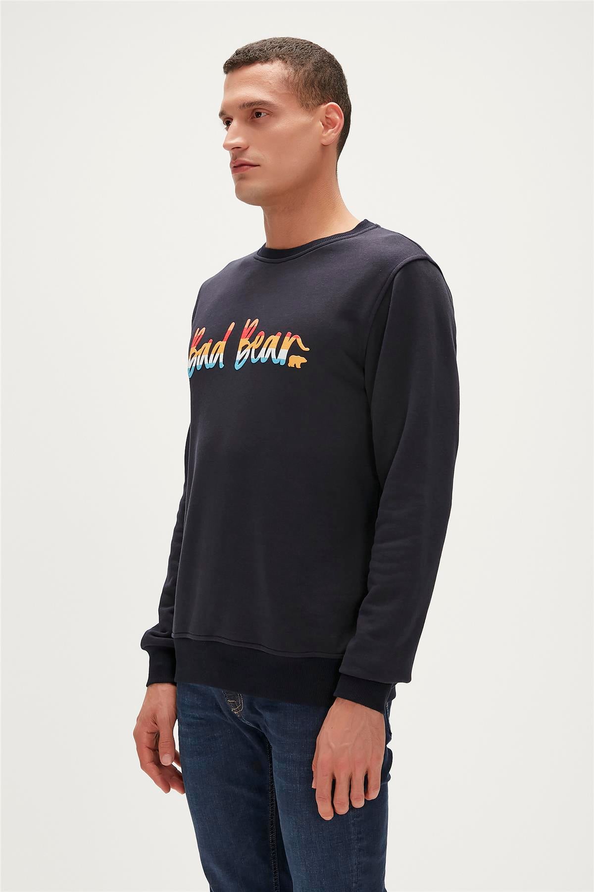 MANUSCRIPT CREWNECK LACİVERT