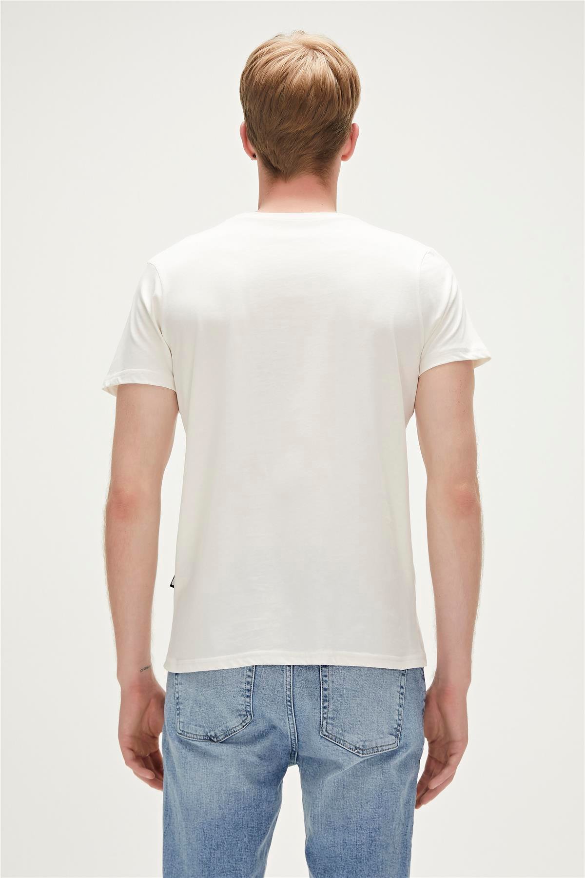 Manuscript T-Shirt Off-White Beyaz Baskılı Erkek Tişört 