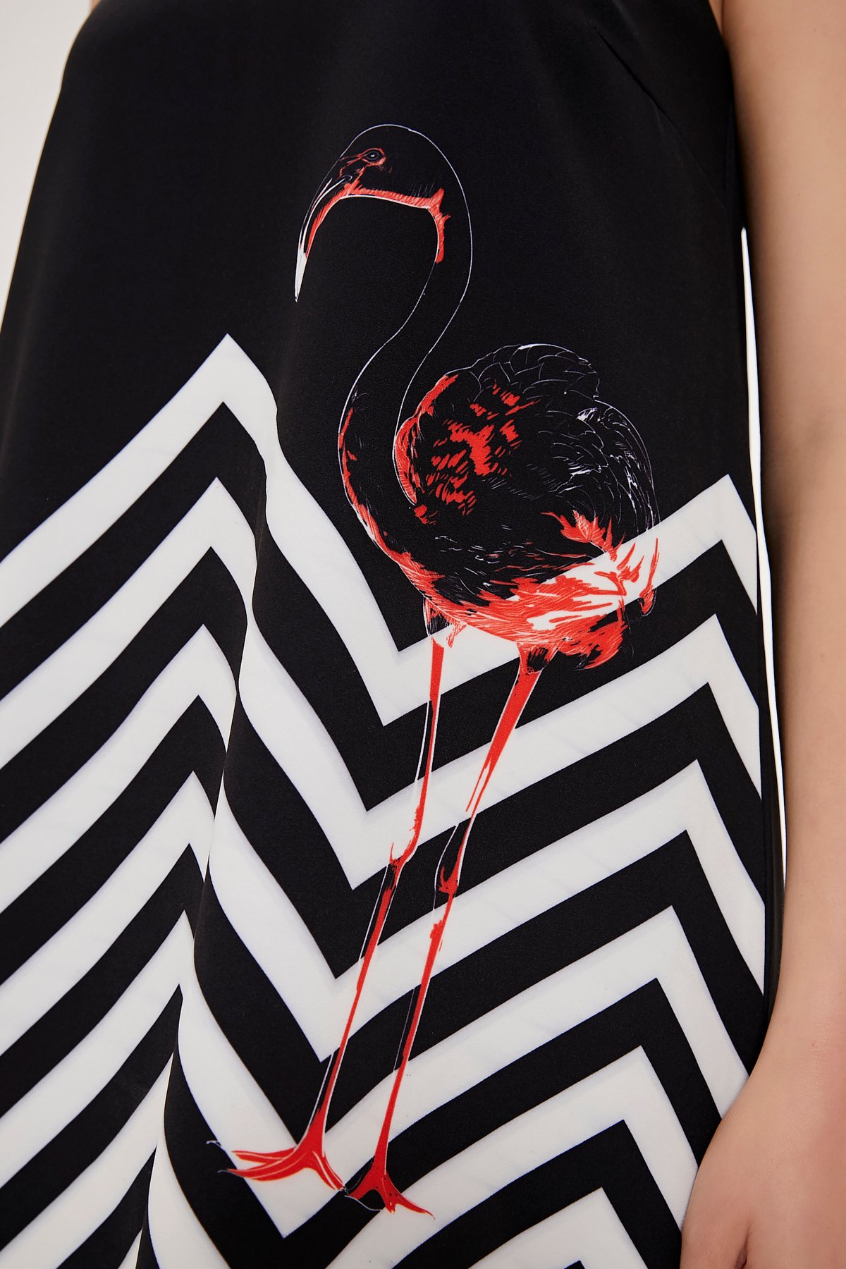 Misty Siyah Kadın Baskılı Elbise