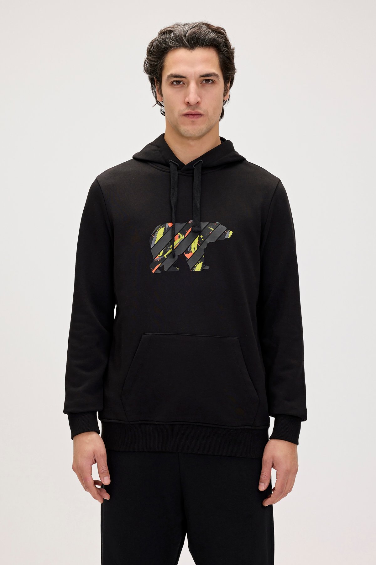 MONO HOODIE PRINTED HOODIE NIGHT  ERKEK SWEATSHIRT MONO HOODIEMONO HOODIE