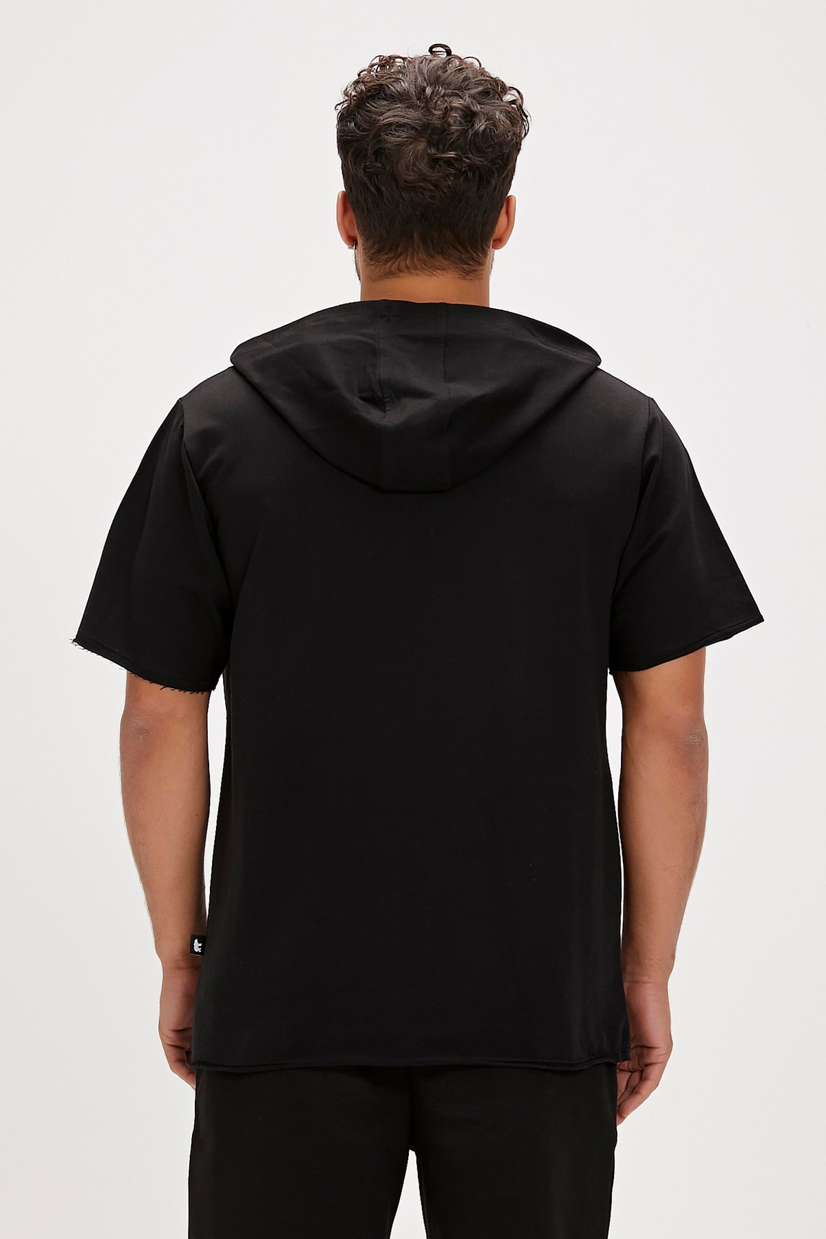 Mood Siyah Erkek Baskılı Hoodie Sweatshirt