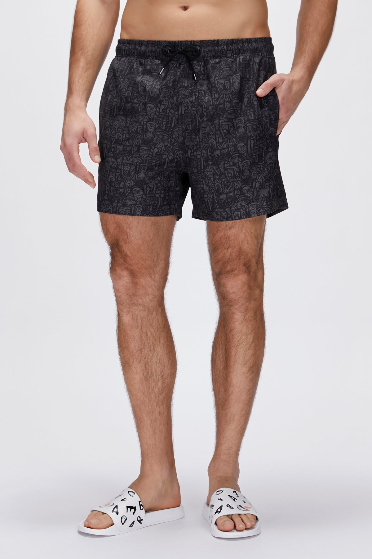 Moshe Siyah Erkek Deniz Şortu