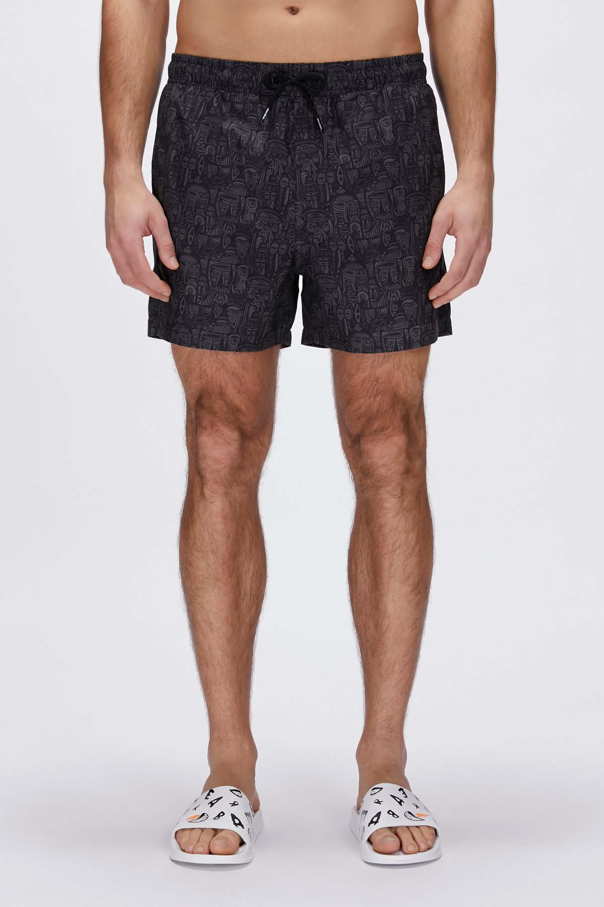 Moshe Siyah Erkek Deniz Şortu