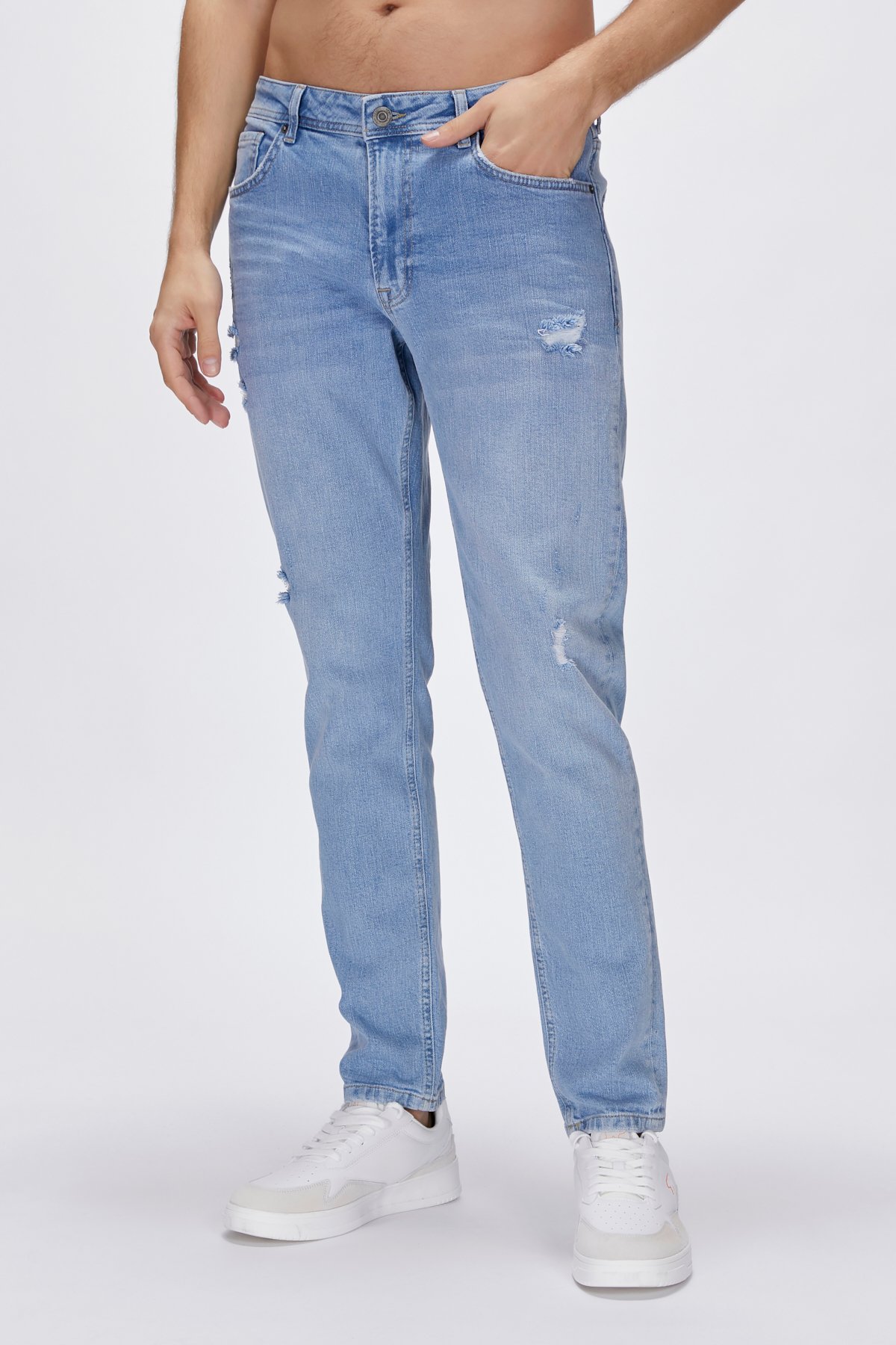 Palermo Jeans Buz Mavi Erkek Denim Pantolon