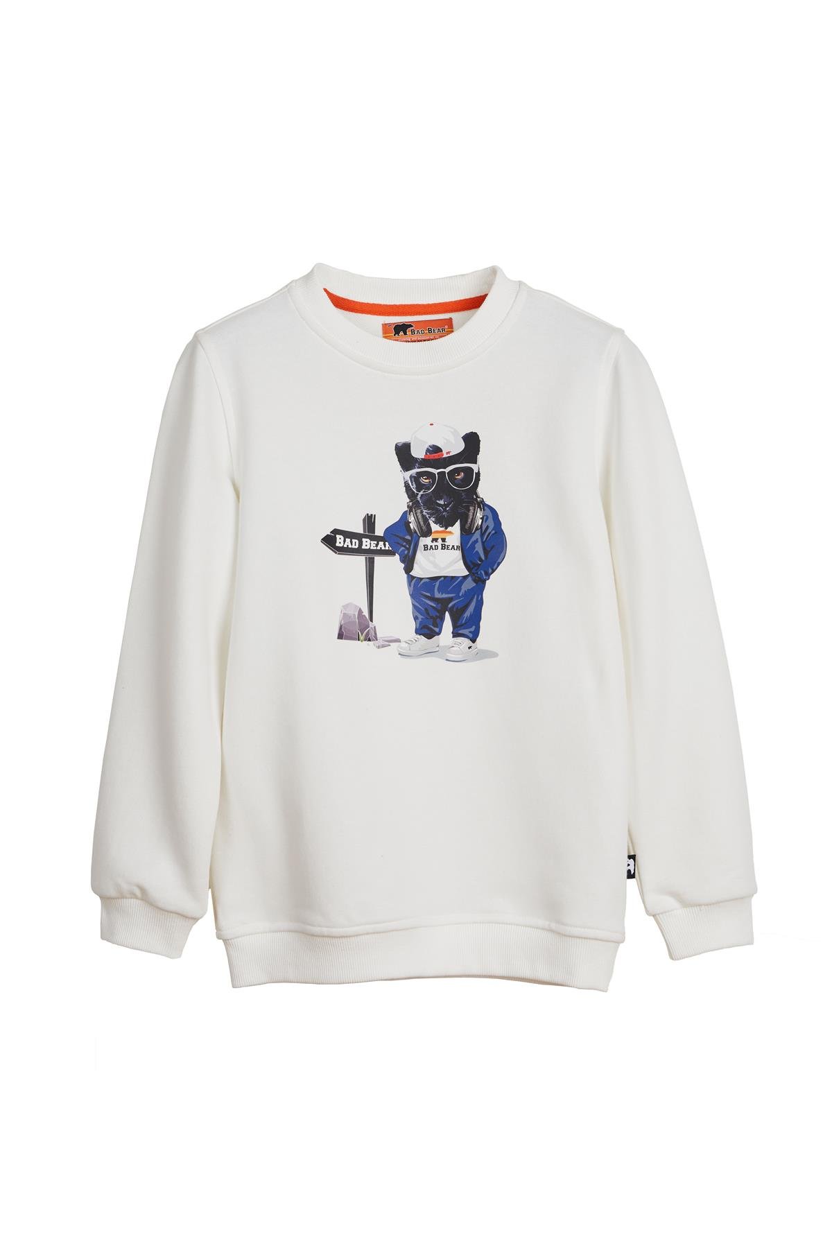 PANTHER CREWNECK JR PRINTED CREWNECK OFF-WHITE  ÇOCUK SWEATSHIRT PANTHER CREWNECK JRPANTHER CREWNECK JR