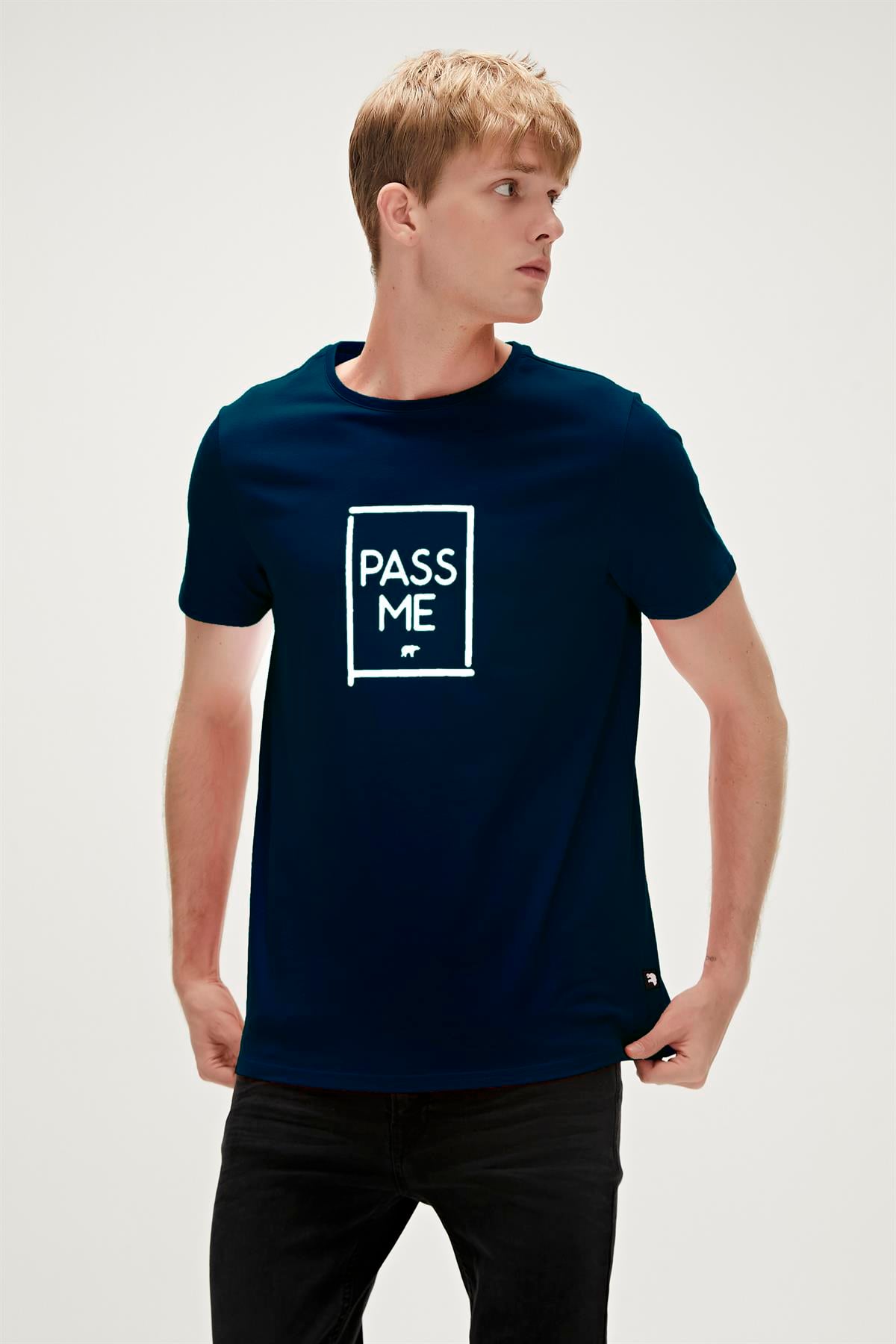 PASS ME T-SHIRT LACİVERT