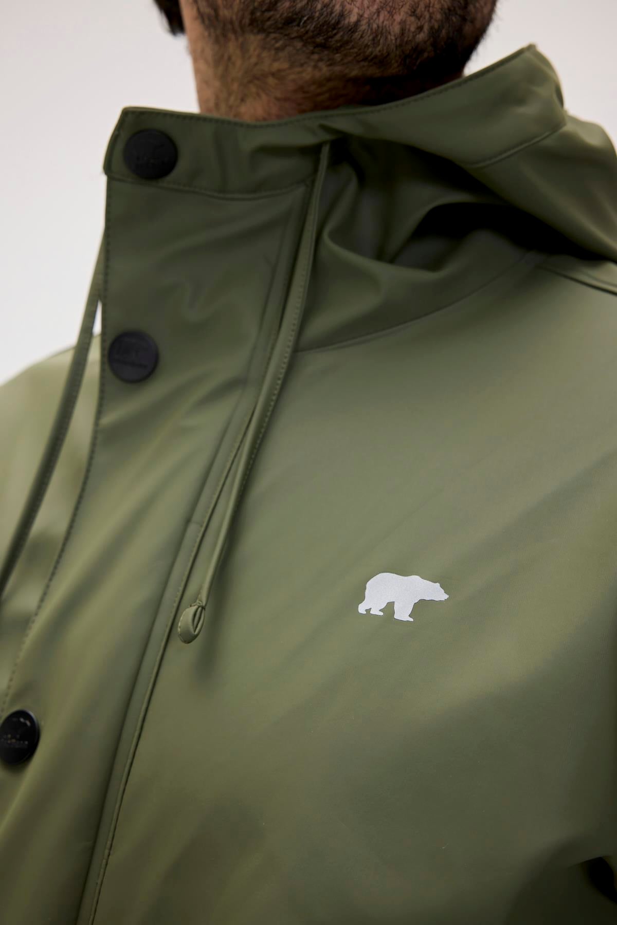 Patrol Raincoat Thyme Yeşil  Erkek Kapüşonlu Yağmurluk 