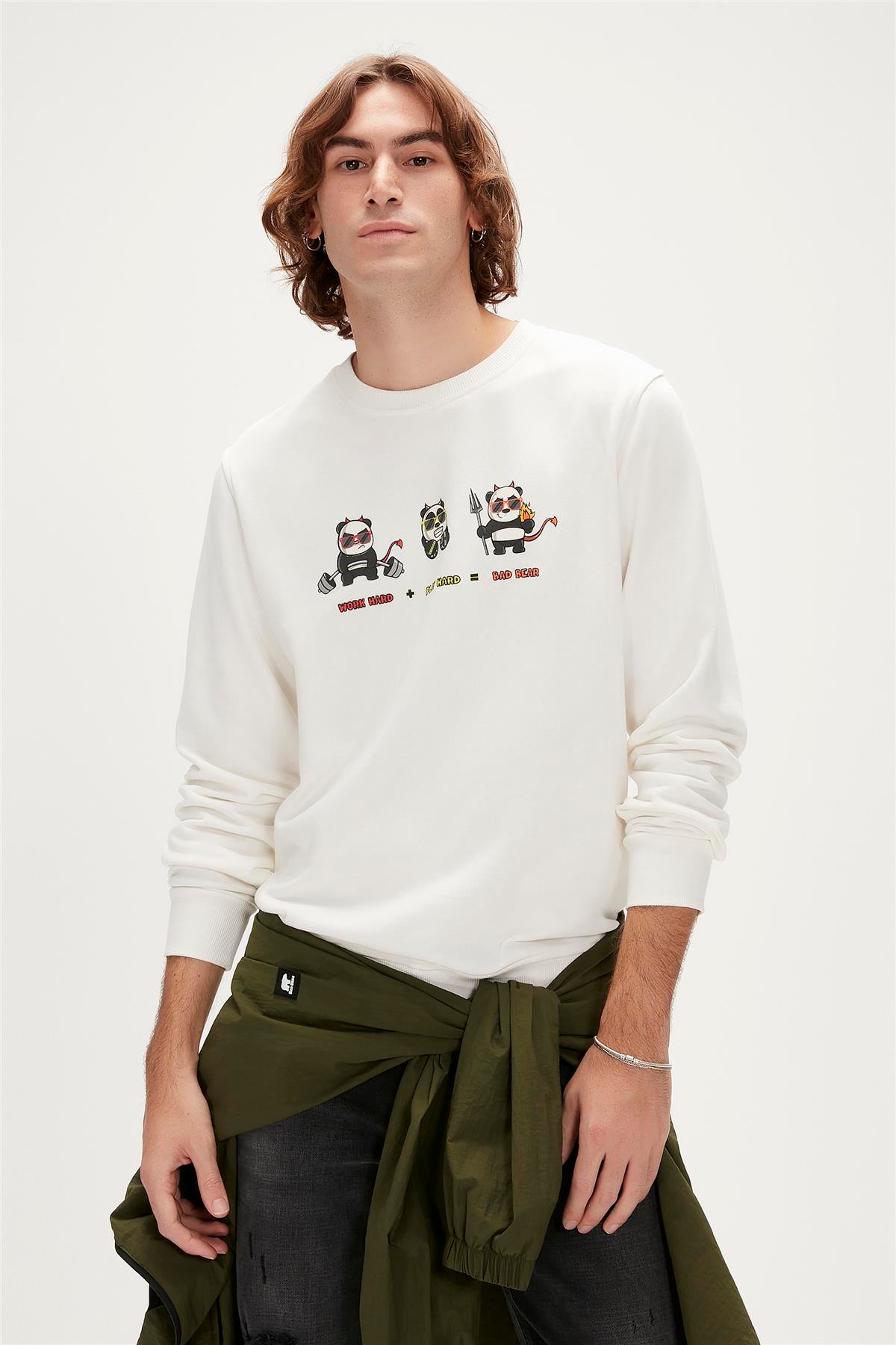 PLUNGER CREWNECK BEYAZ