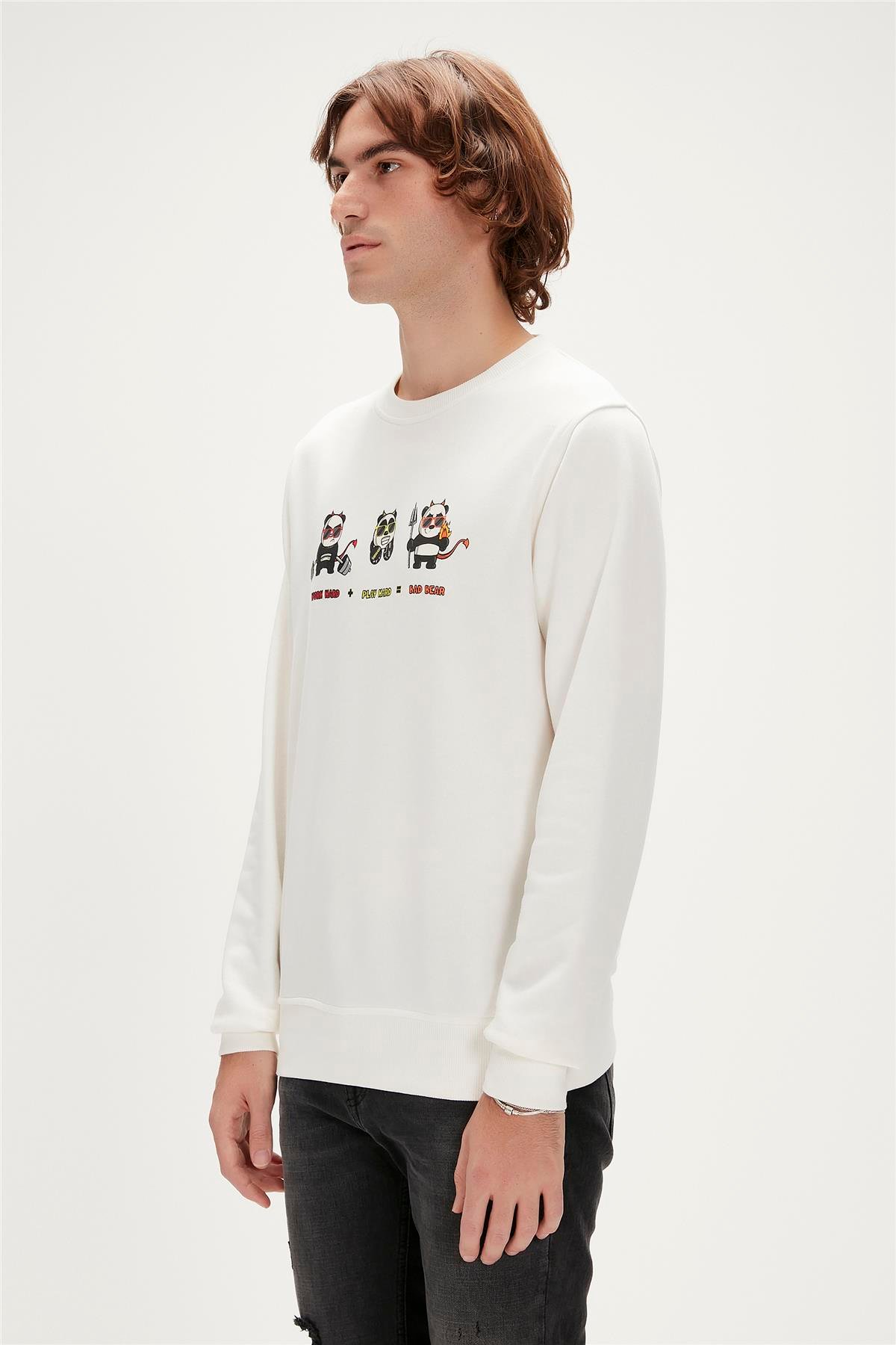 PLUNGER CREWNECK BEYAZ