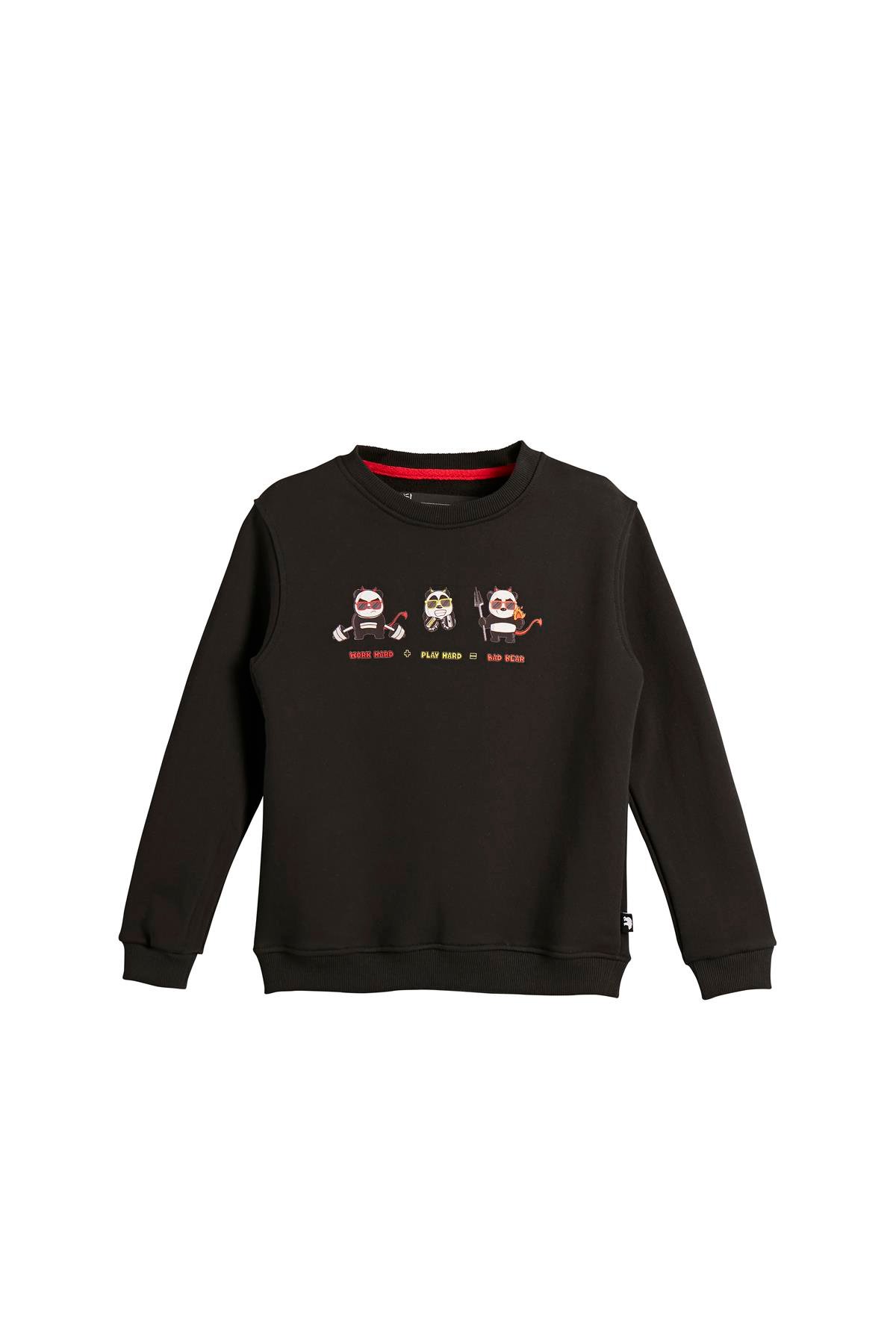 PLUNGER CREWNECK JR SİYAH