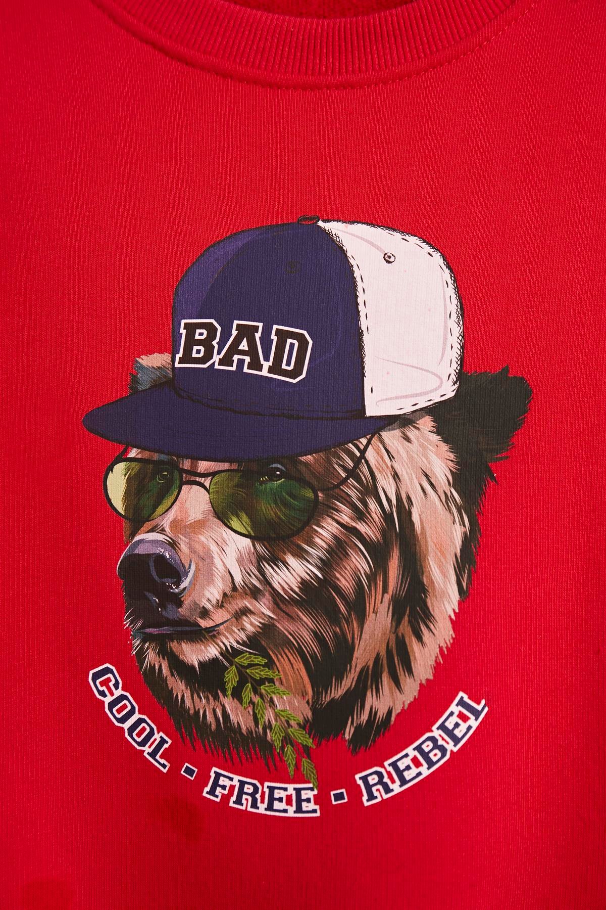 RABEL CREWNECK JR PARLAK KIRMIZI