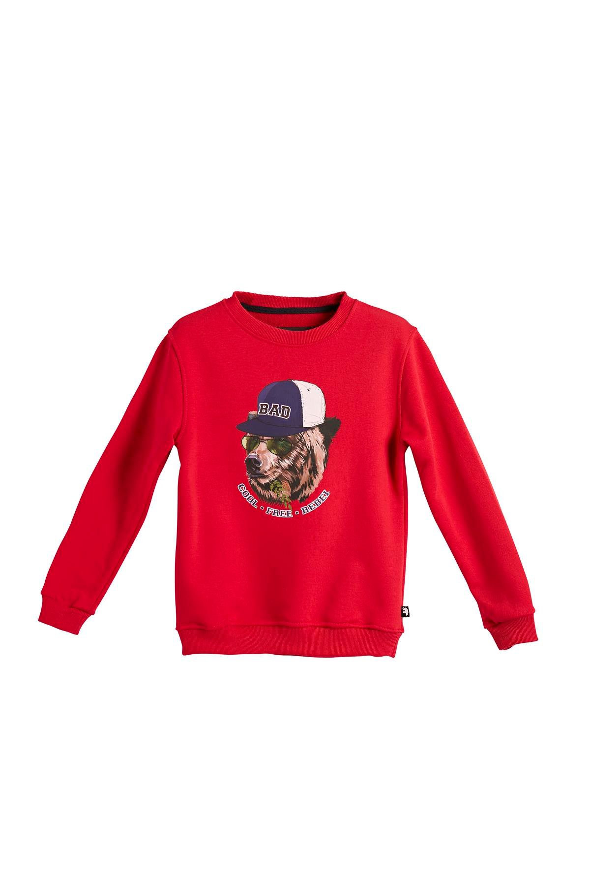 RABEL CREWNECK JR PARLAK KIRMIZI