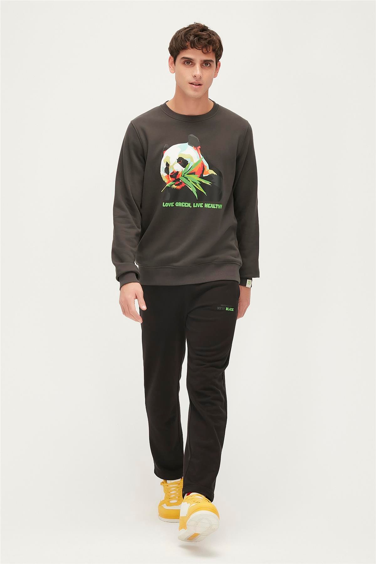 RE-BAMBOO CREWNECK ANTRASİT
