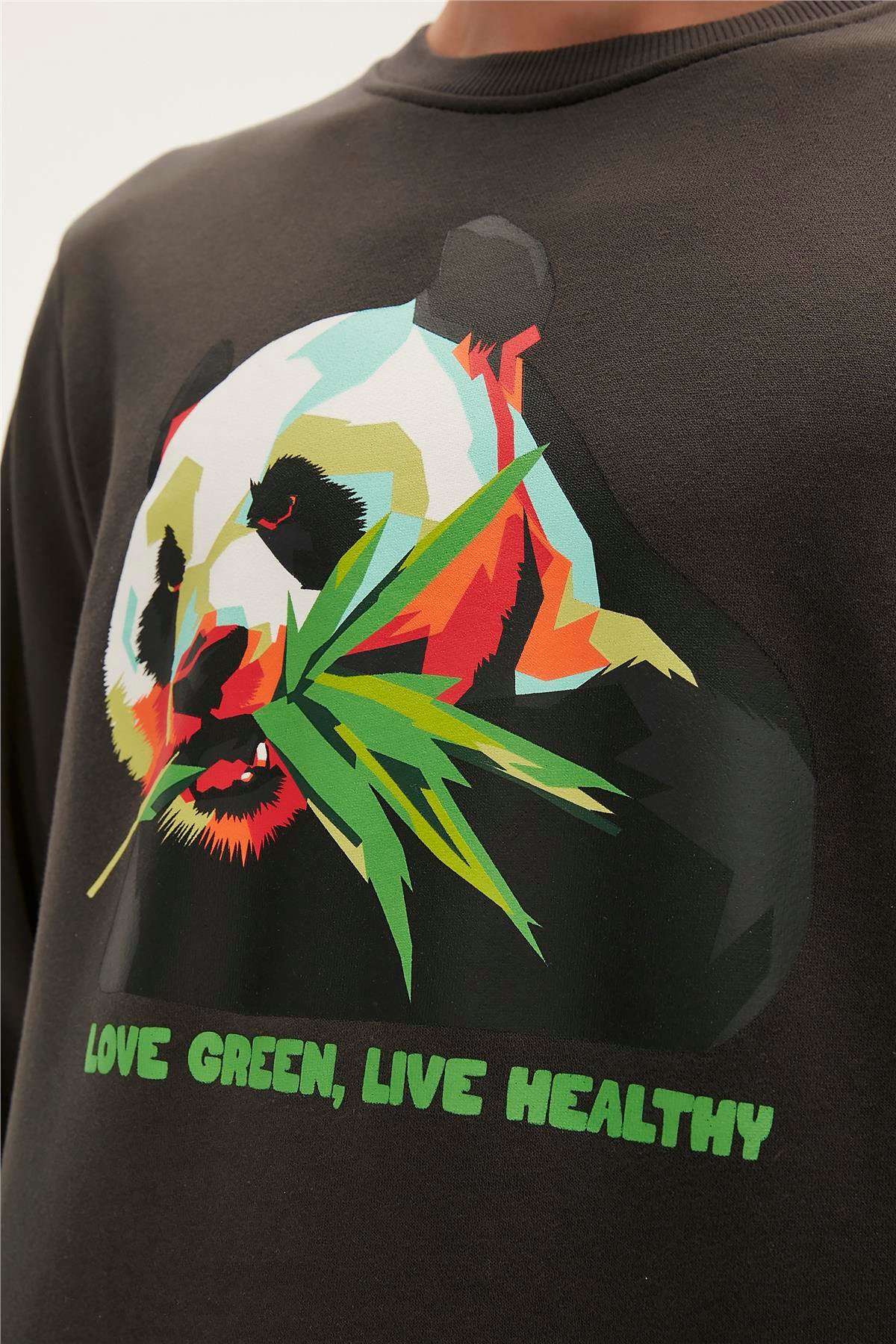 RE-BAMBOO CREWNECK ANTRASİT
