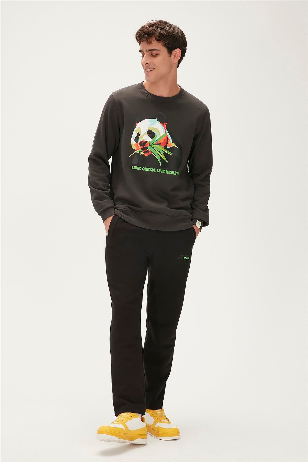 RE-BAMBOO CREWNECK ANTRASİT