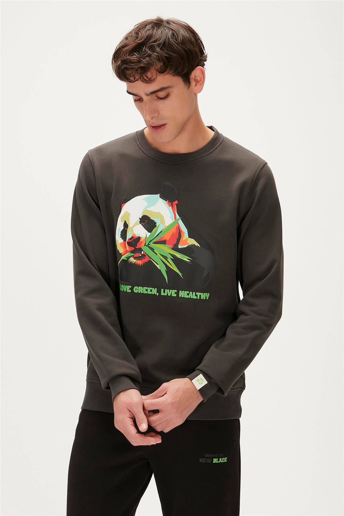 RE-BAMBOO CREWNECK ANTRASİT