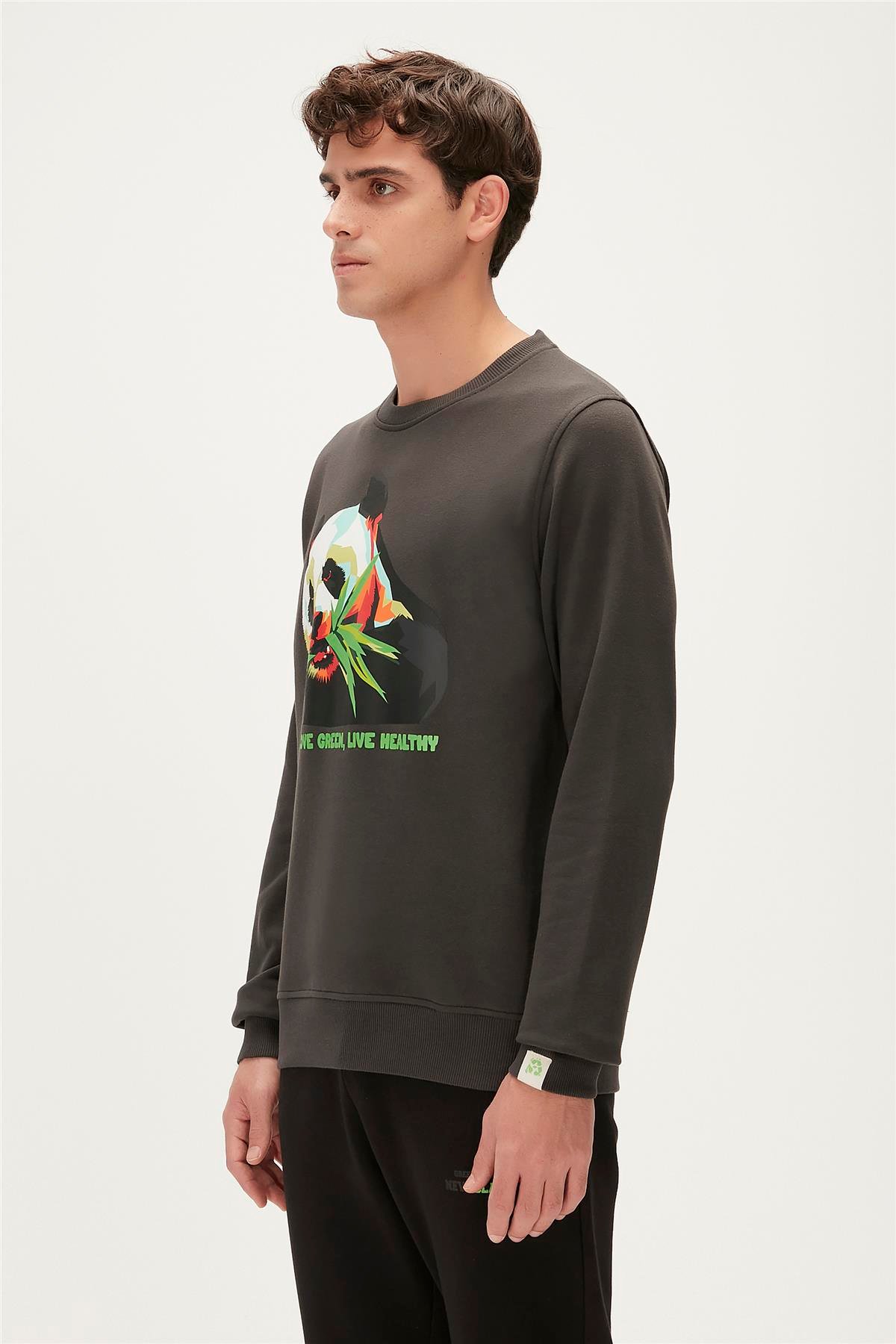 RE-BAMBOO CREWNECK ANTRASİT