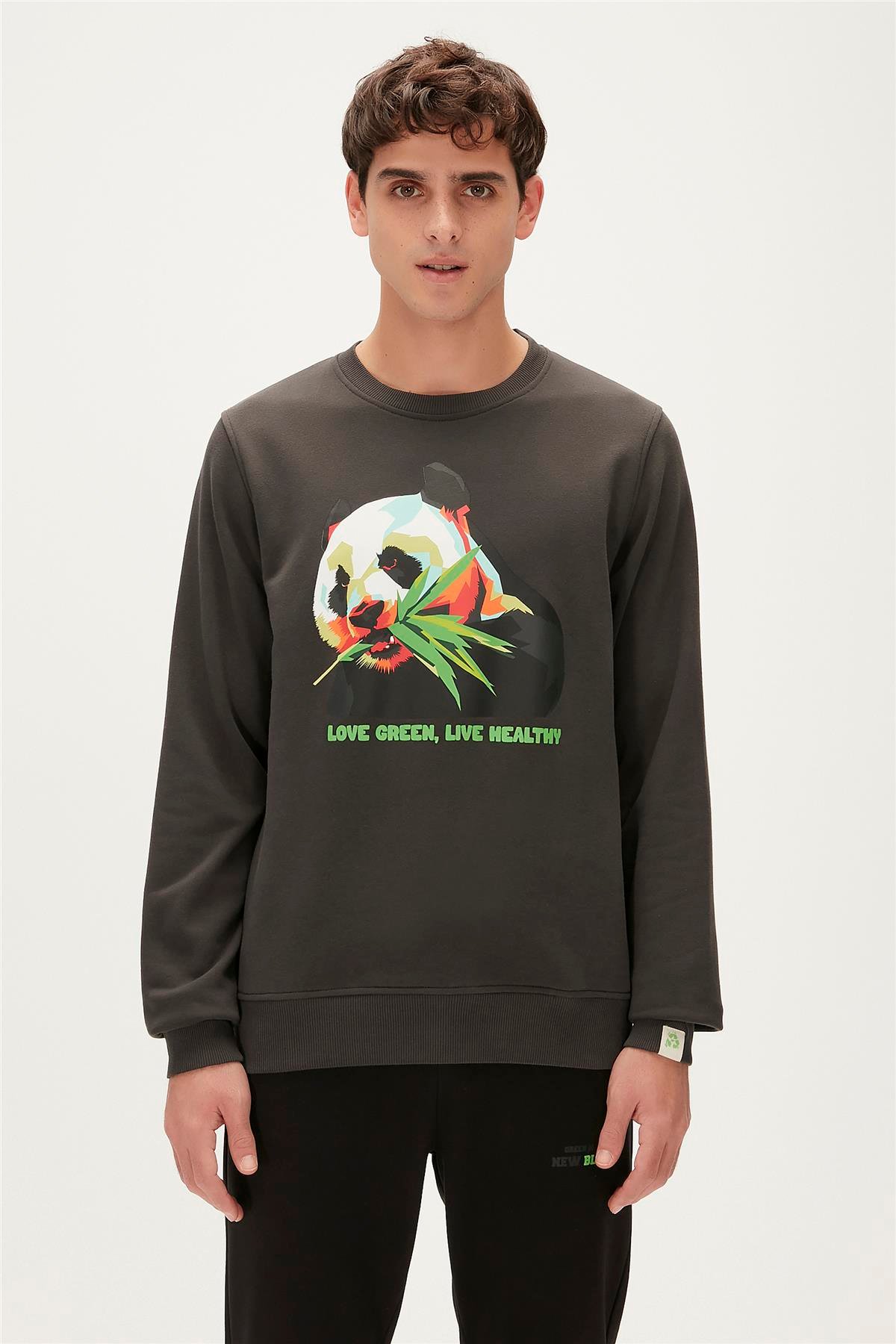RE-BAMBOO CREWNECK ANTRASİT