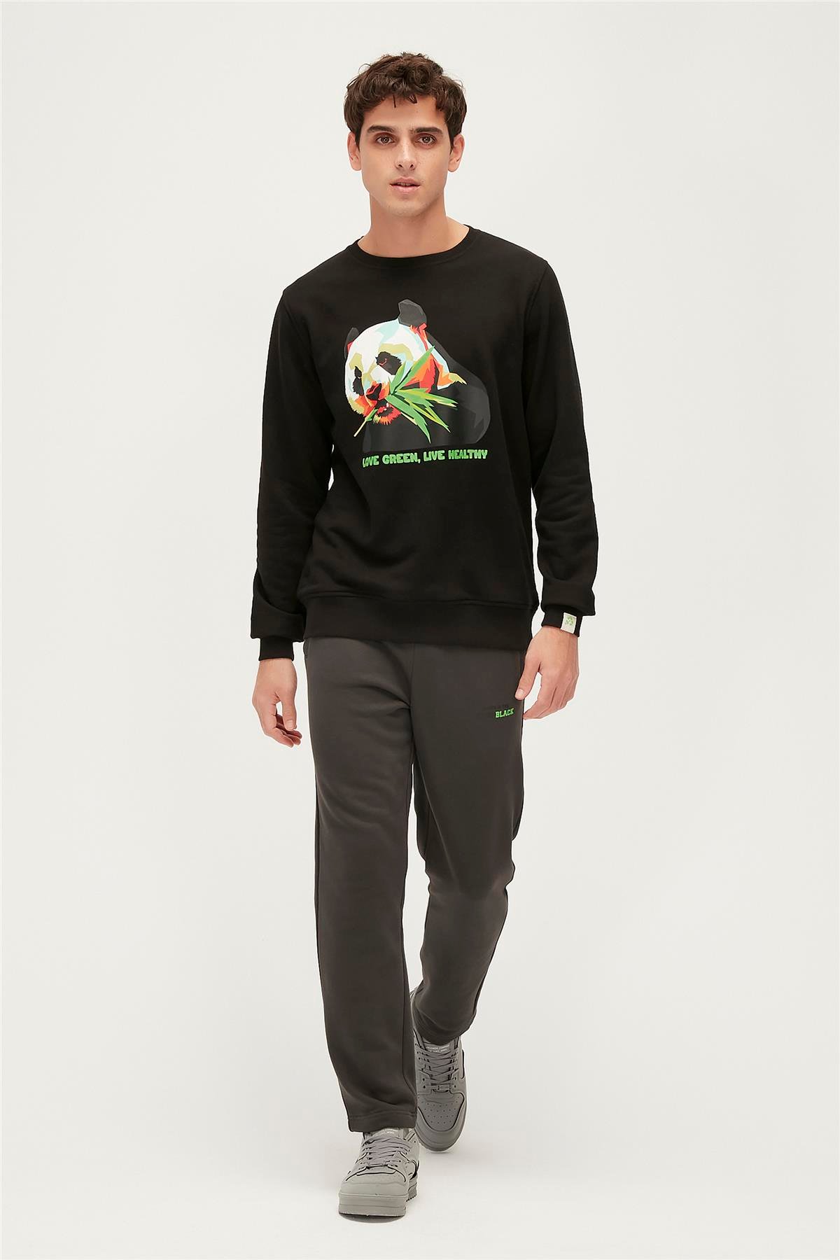 RE-BAMBOO CREWNECK SİYAH