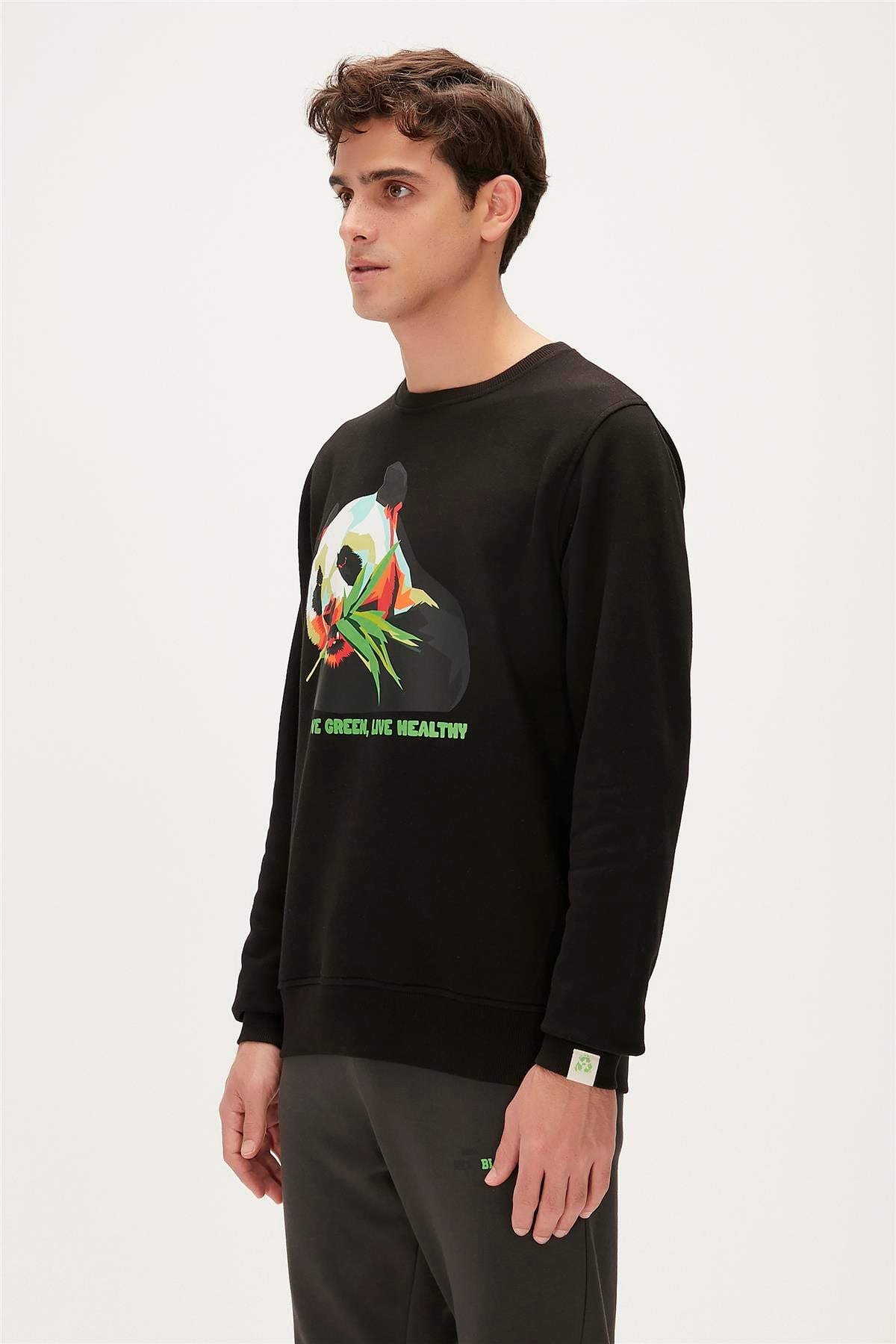 RE-BAMBOO CREWNECK SİYAH