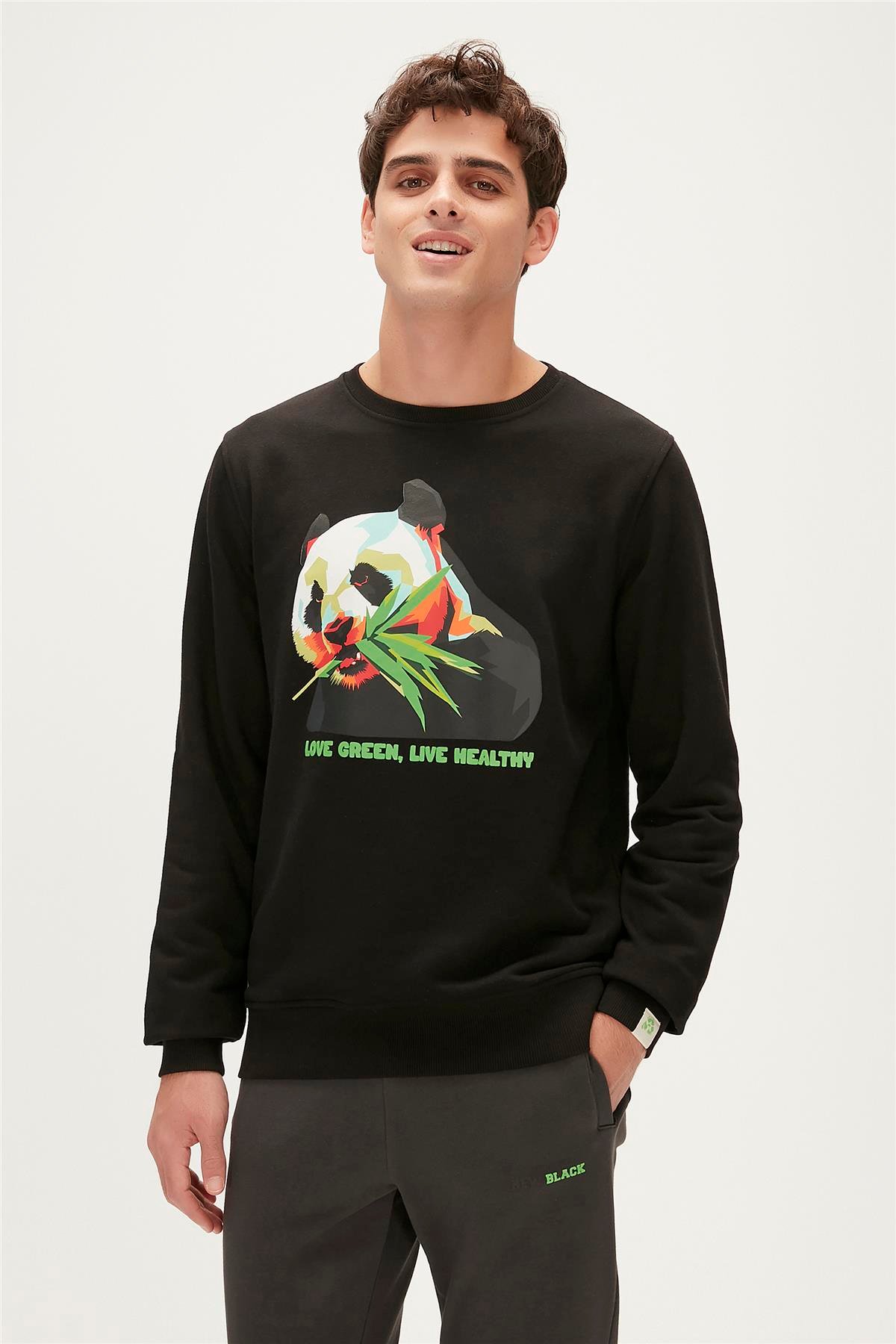 RE-BAMBOO CREWNECK SİYAH