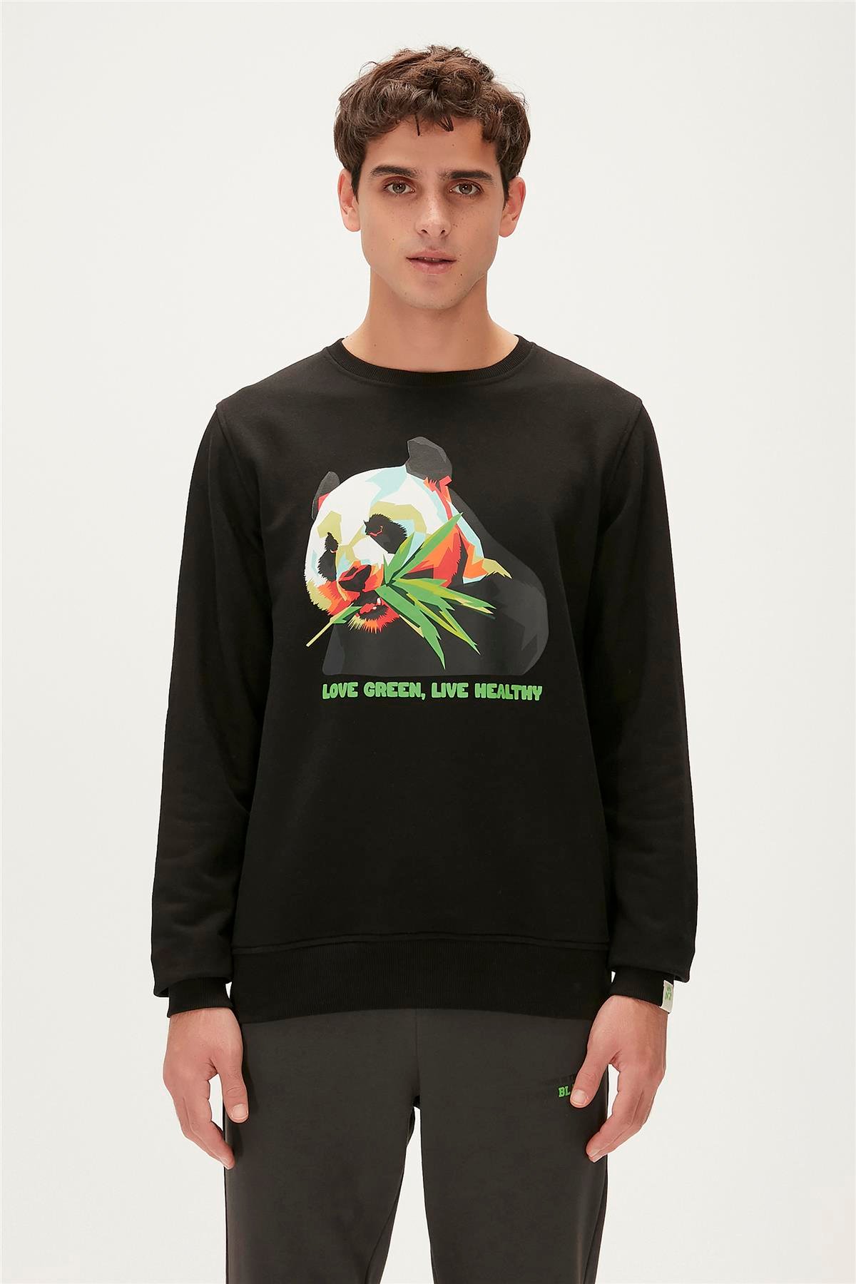 RE-BAMBOO CREWNECK SİYAH
