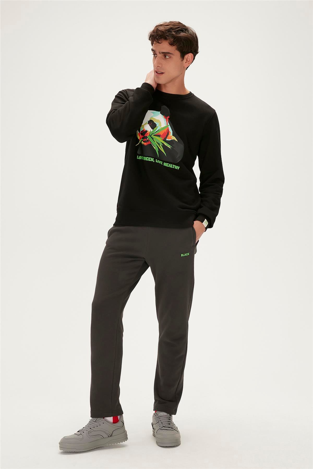 RE-BAMBOO CREWNECK SİYAH