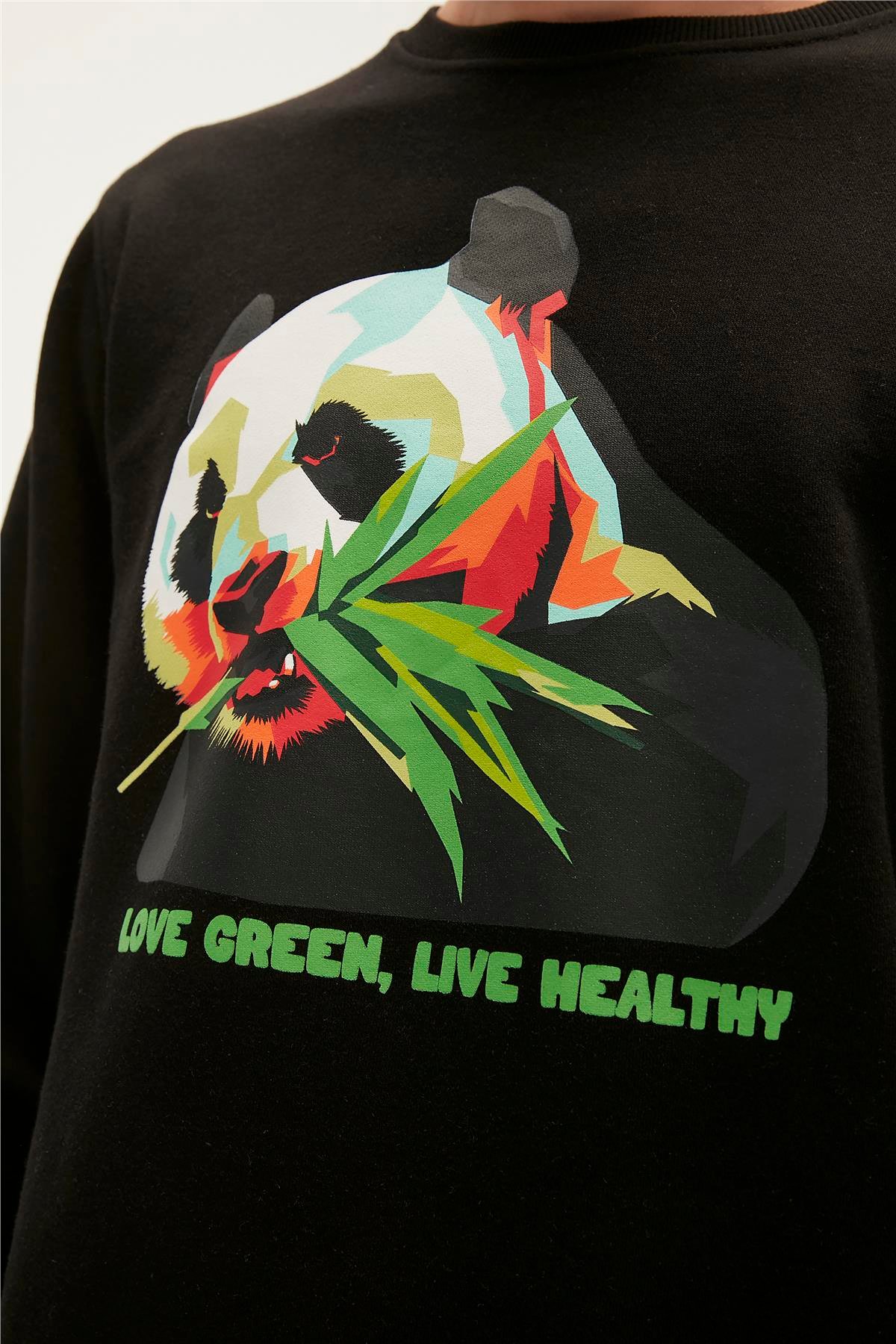 RE-BAMBOO CREWNECK SİYAH