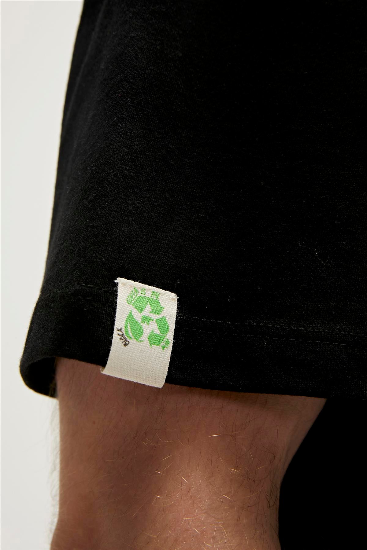 Re-Black Recycle Siyah T-Shirt Baskılı Erkek Tişört