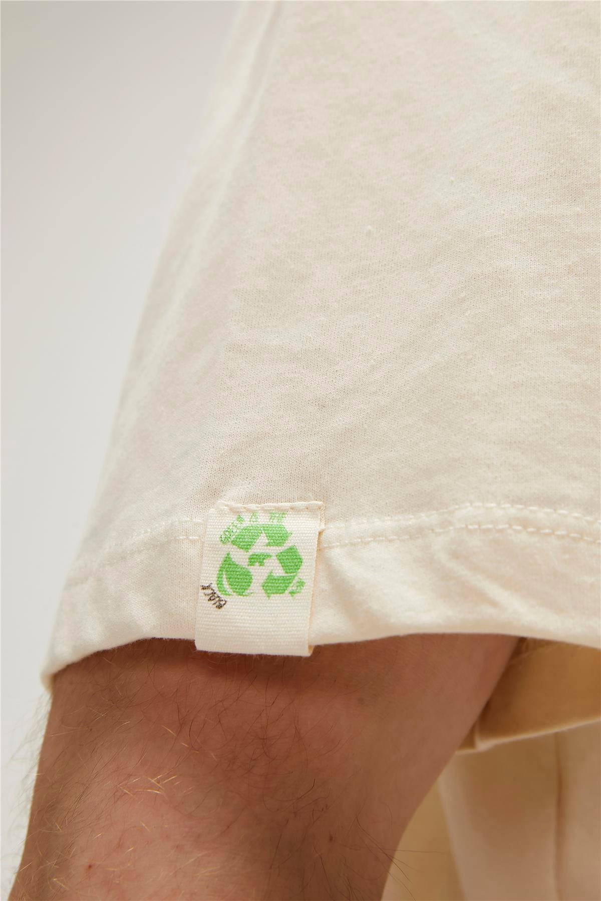 Re-Finger Recycle Marshmallow Beyaz T-Shirt Baskılı Erkek Tişört