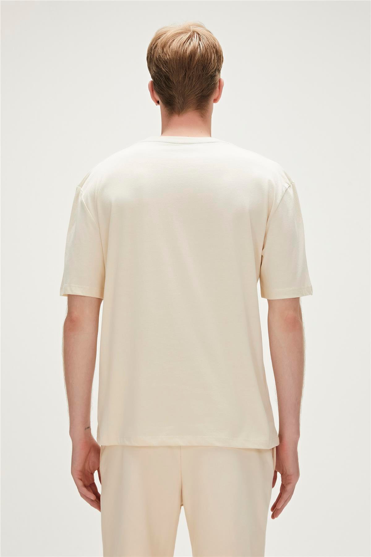 Re-Finger Recycle Marshmallow Beyaz T-Shirt Baskılı Erkek Tişört