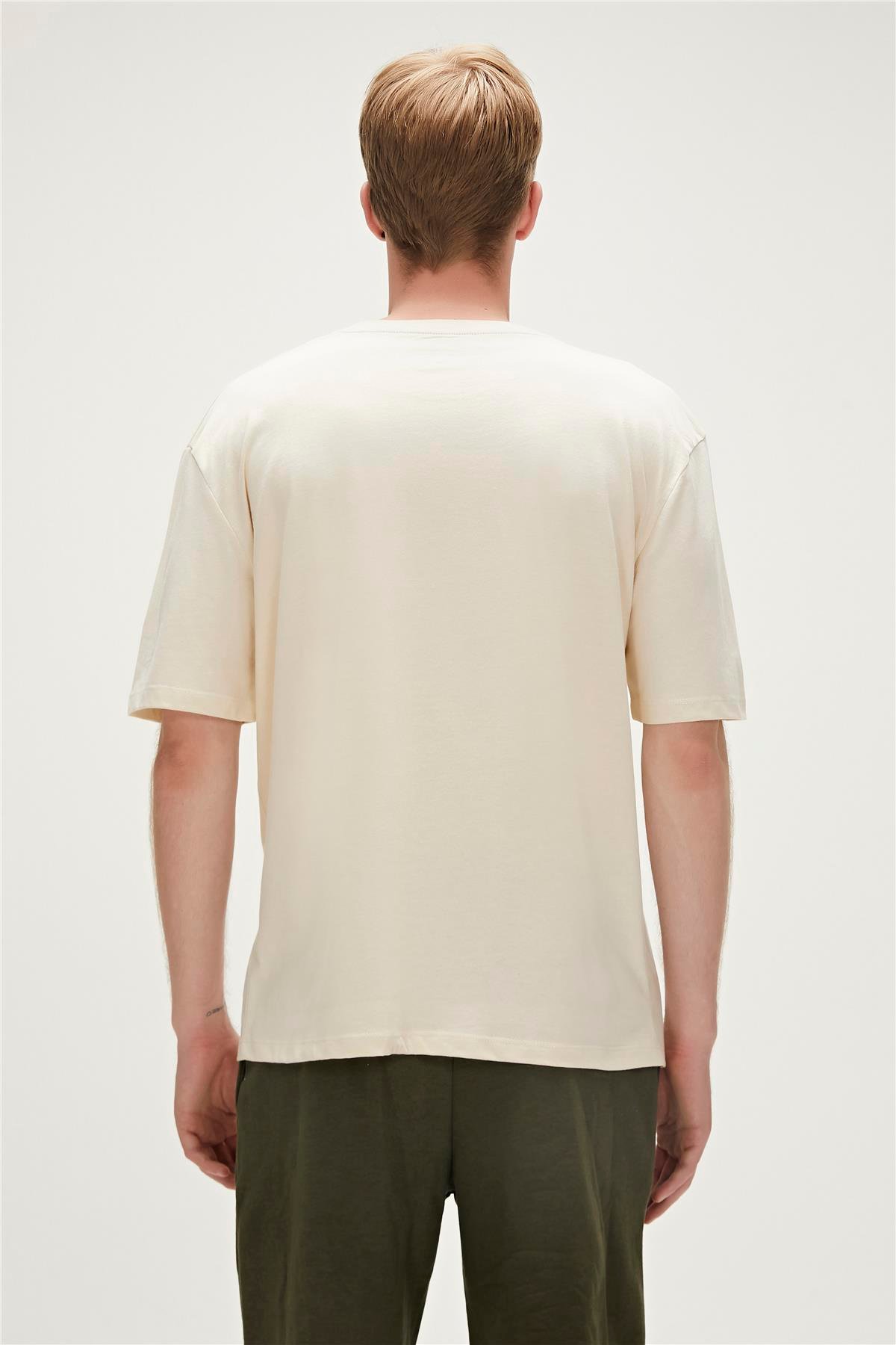 Re-Life Recycle Marshmallow Beyaz T-Shirt Baskılı Erkek Tişört