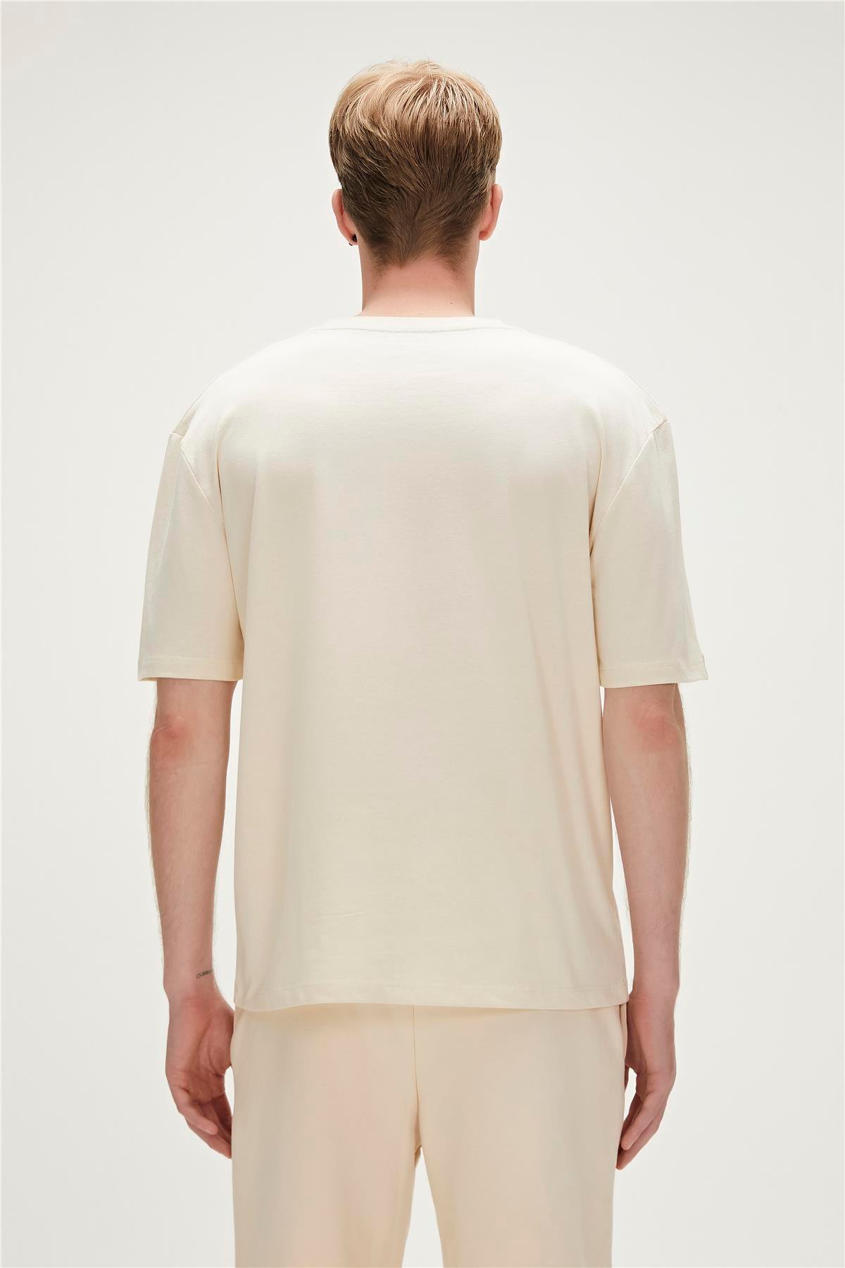 Re-Social Recycle Marshmallow Beyaz T-Shirt Baskılı Erkek Tişört