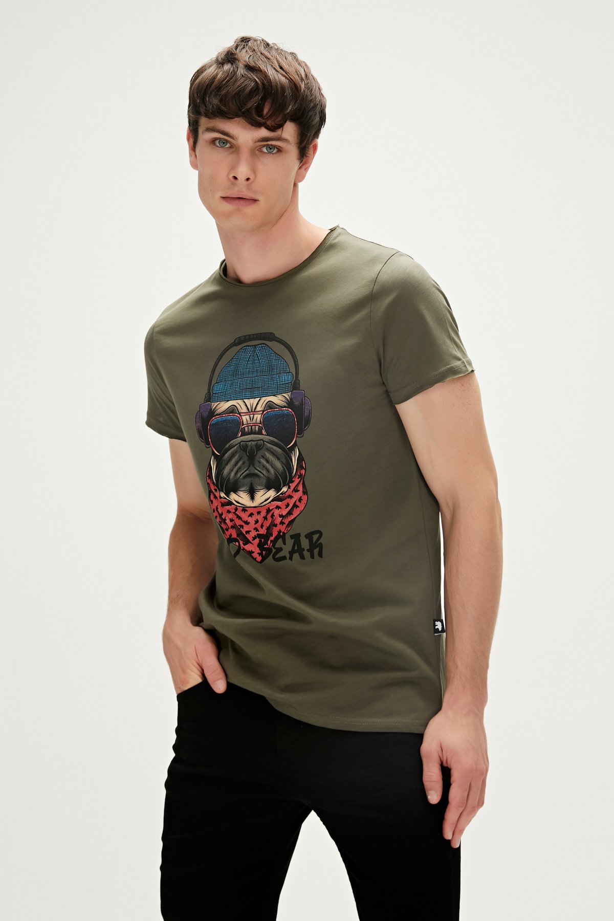 Reckless T-Shirt Haki Yeşil 3D Baskılı Erkek Tişört