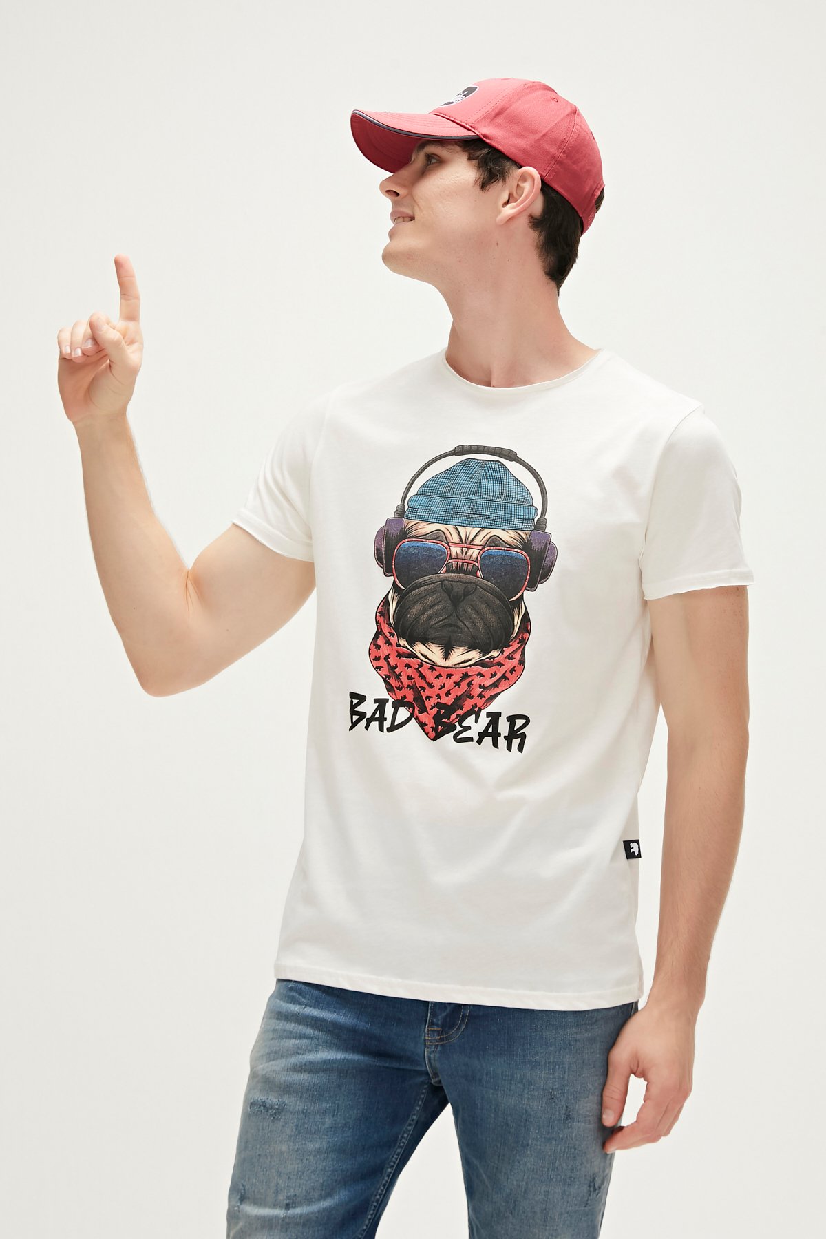 Reckless T-Shirt Off-White Beyaz 3D Baskılı Erkek Tişört