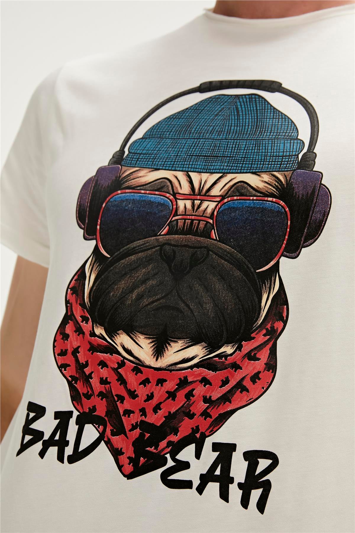 Reckless T-Shirt Off-White Beyaz 3D Baskılı Erkek Tişört