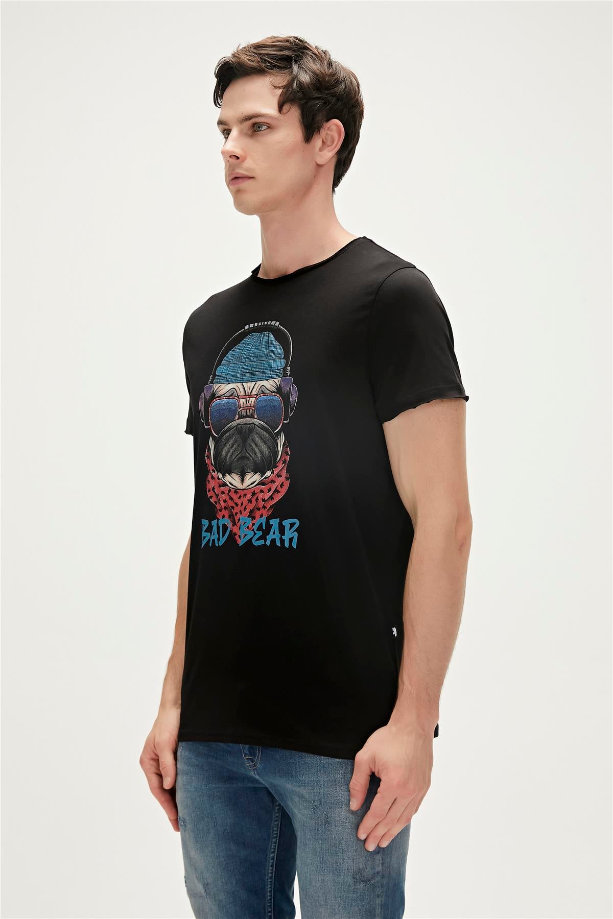Reckless T-Shirt Siyah 3D Baskılı Erkek Tişört