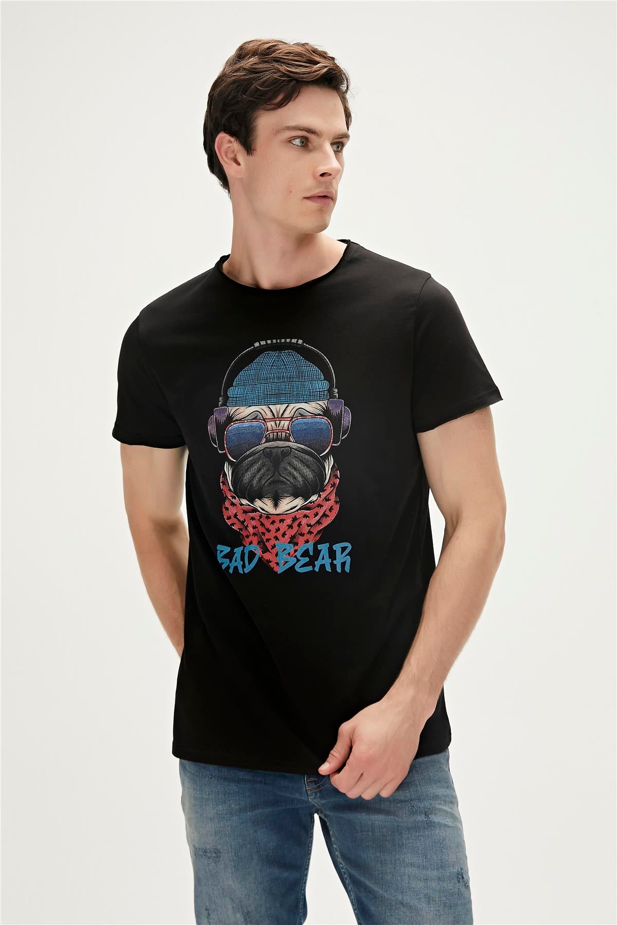 Reckless T-Shirt Siyah 3D Baskılı Erkek Tişört
